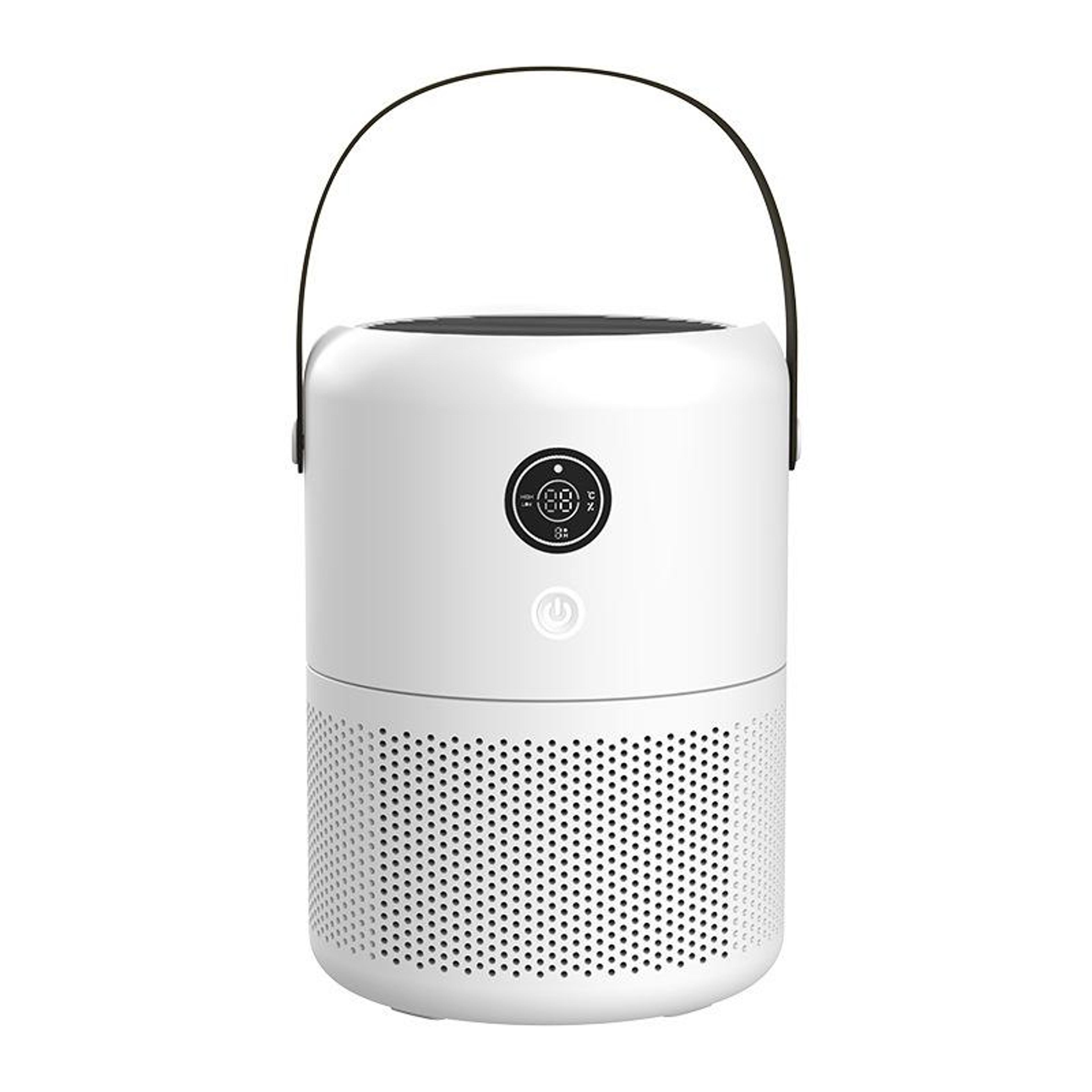 desktop air purifier with uv sterilization negative ion technology and smart air quality display