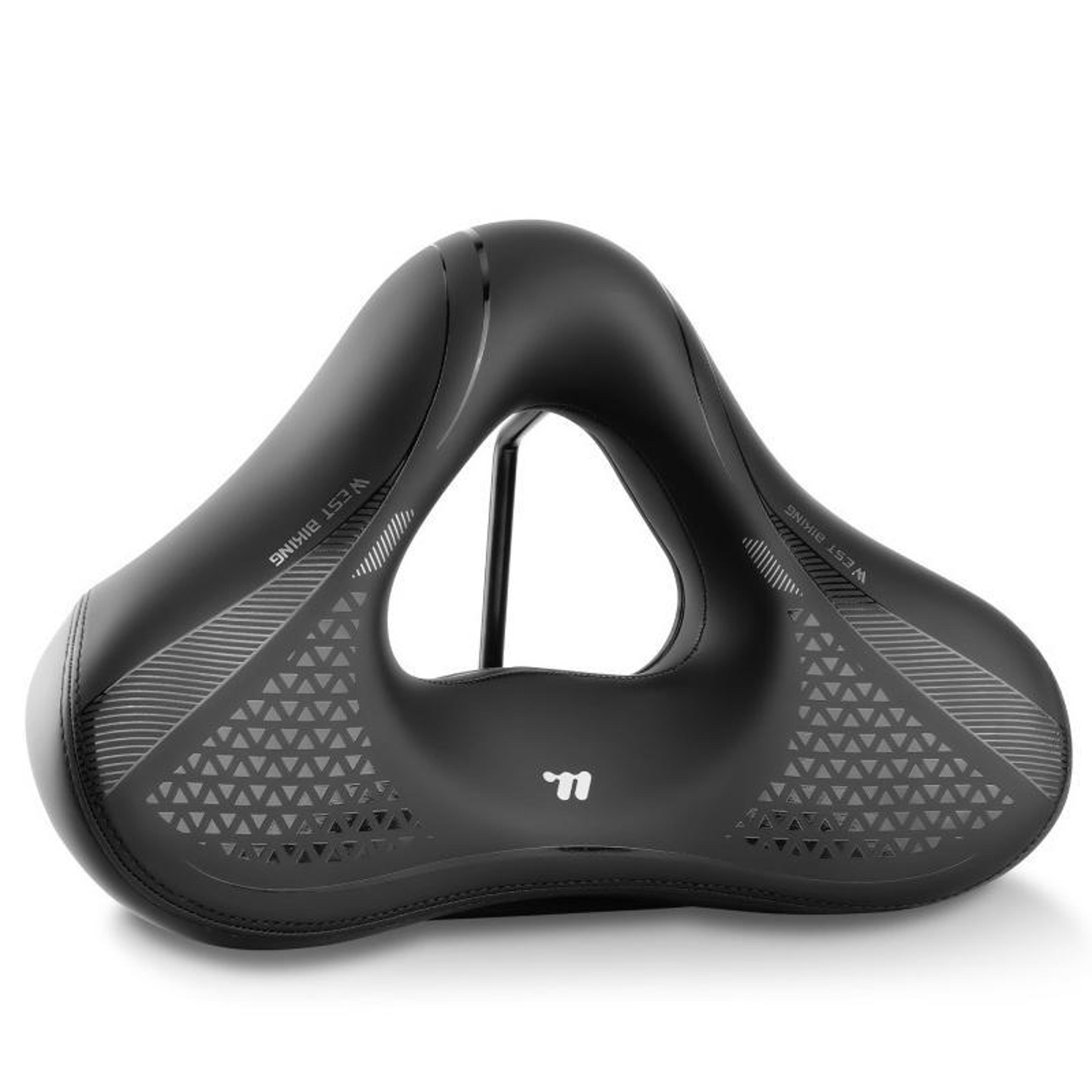 comfort bike saddle wide bike seat with shock absorption for mountain and road bikes