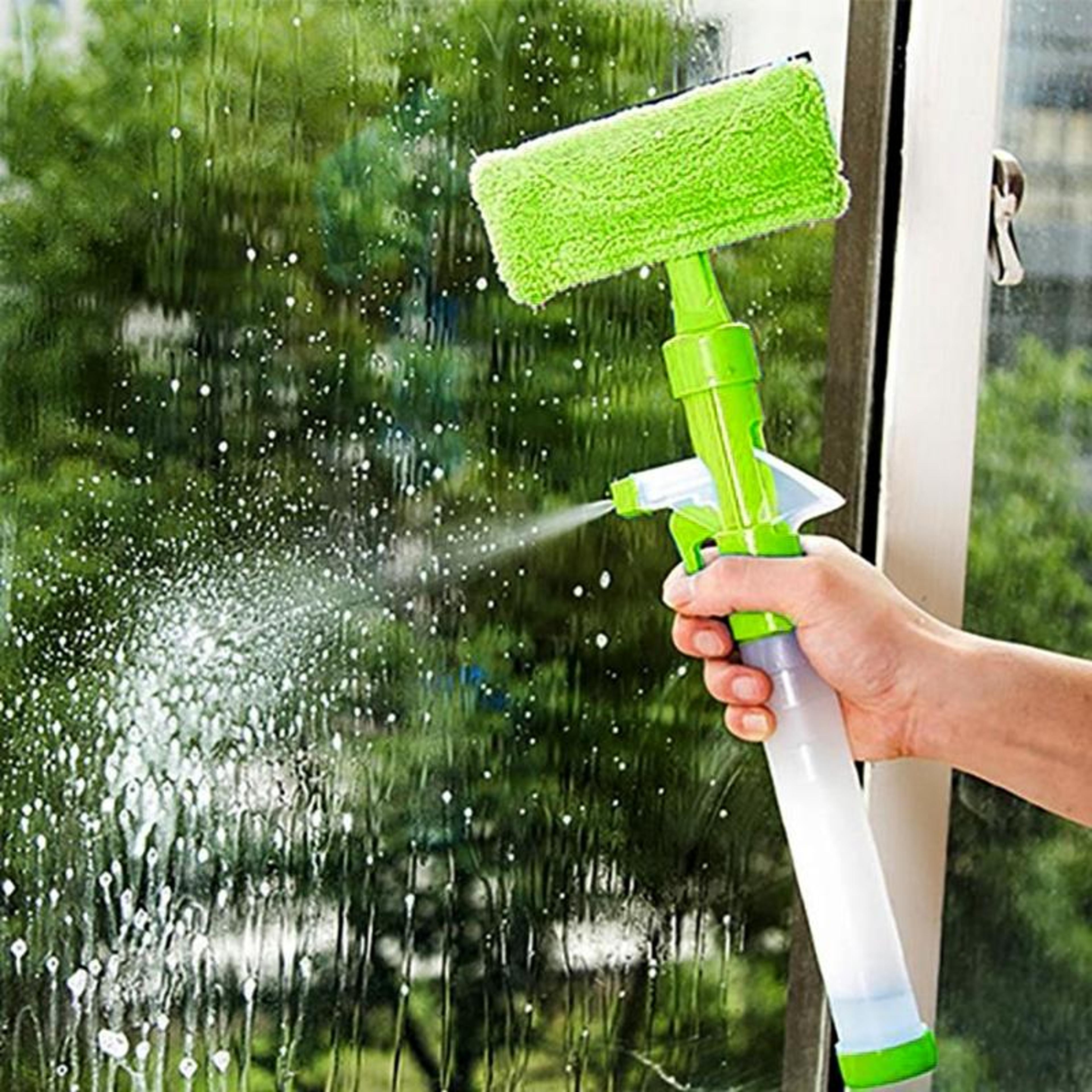 window cleaning tool spray glass squeegee and scrubber for streak free windows