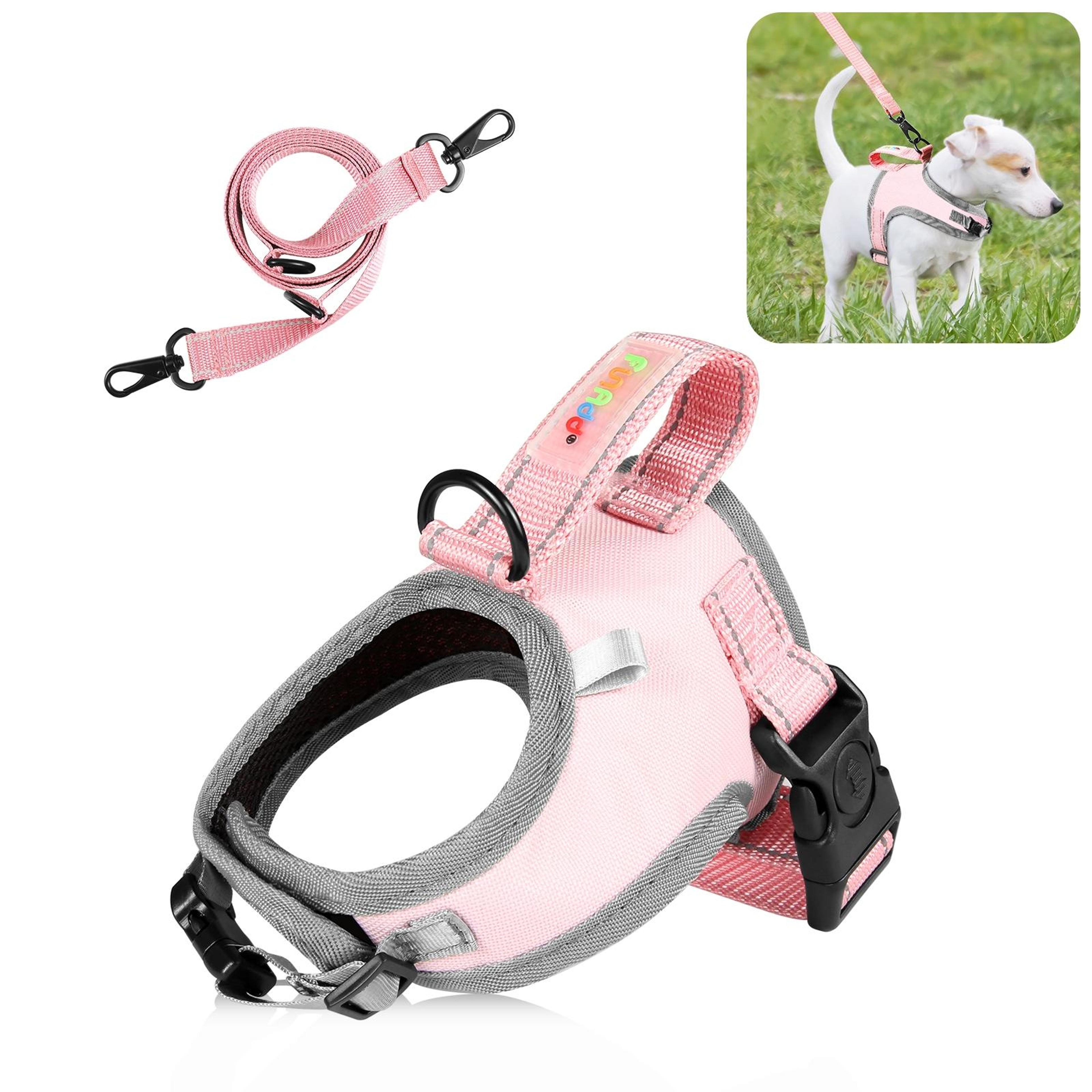 funadd reflective dog harness breathable adjustable no pull pet vest with leash