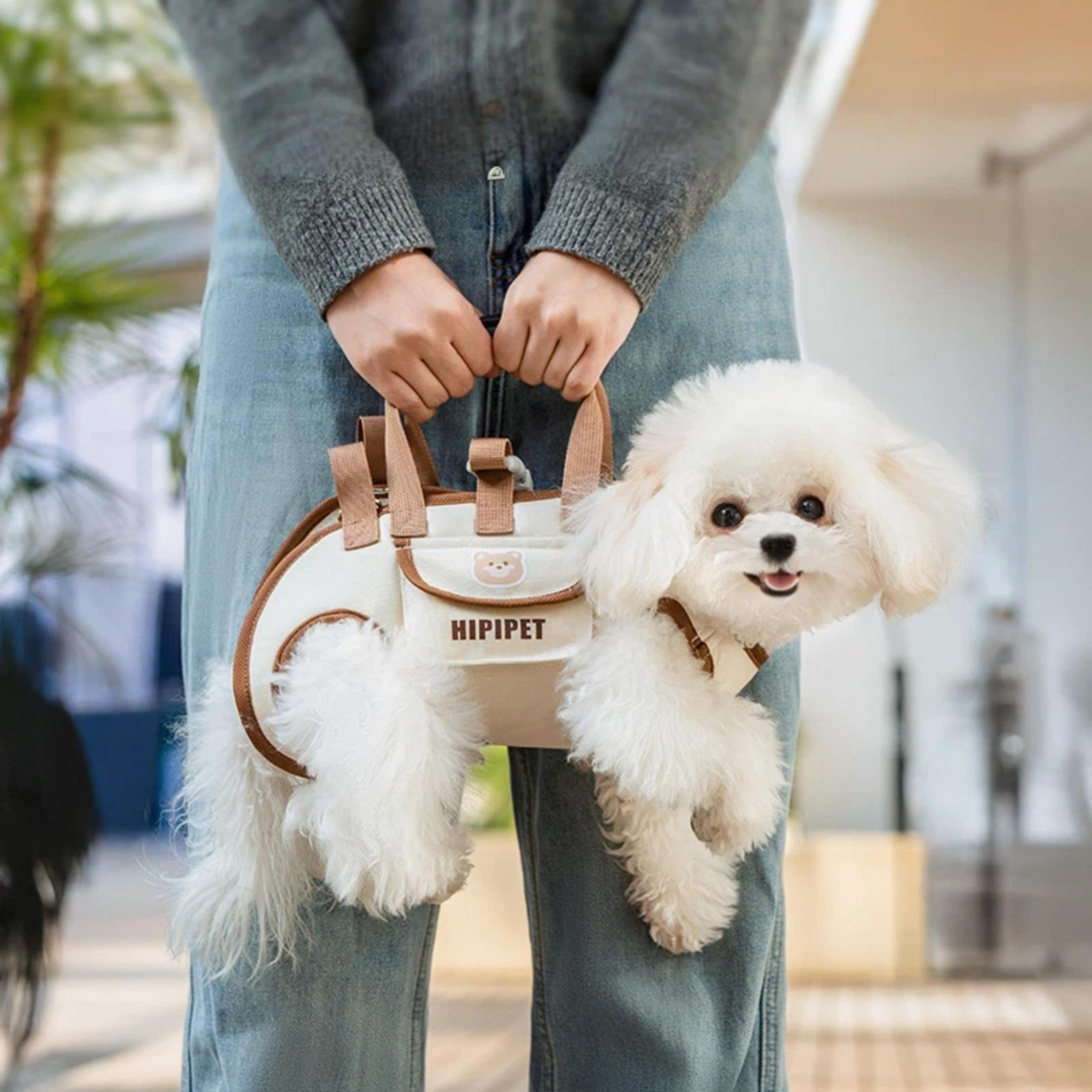 hipipet portable pet carrier bag crossbody shoulder sling for small cats and dogs