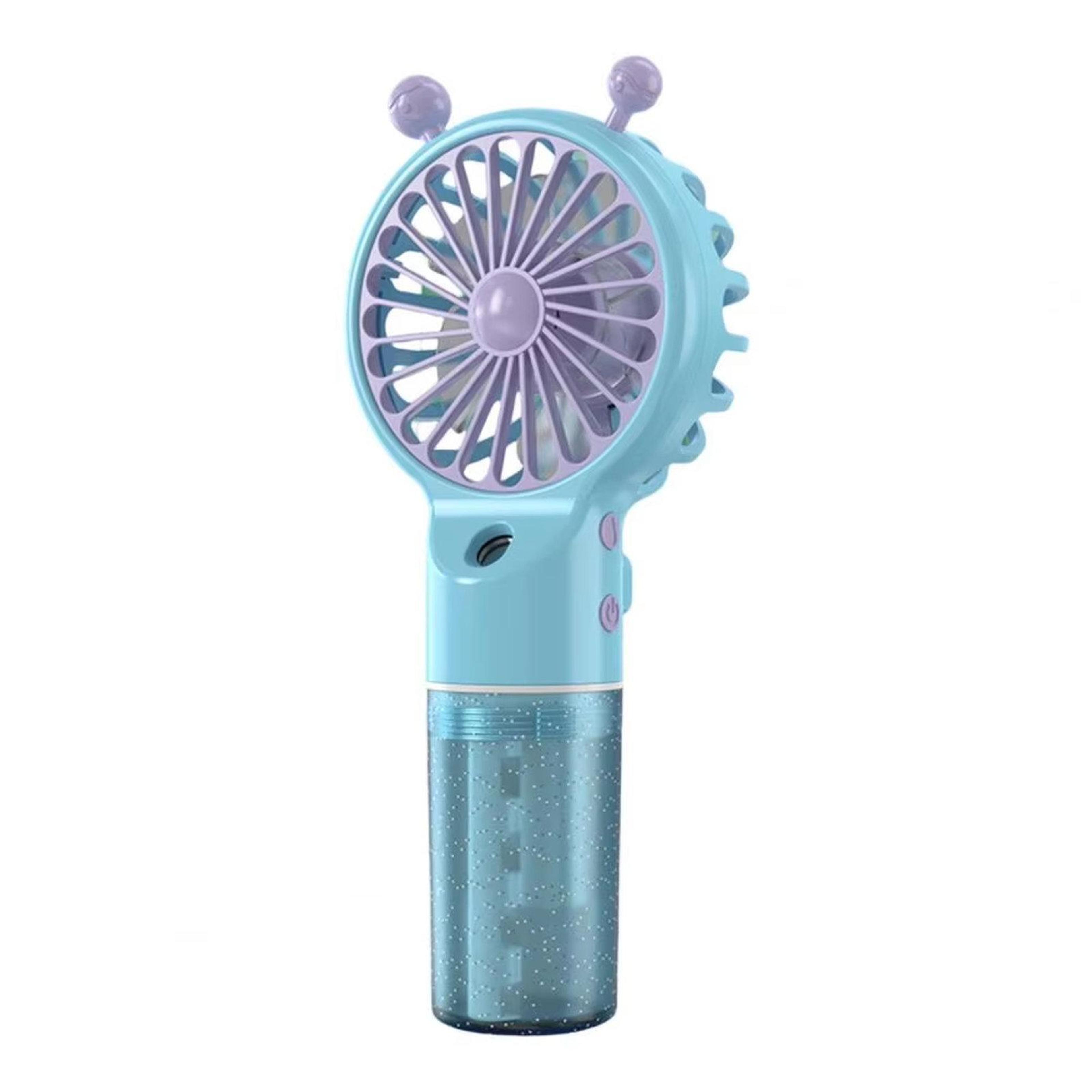 portable rechargeable handheld mist fan mini cooling fan with hydrating spray cute snail design