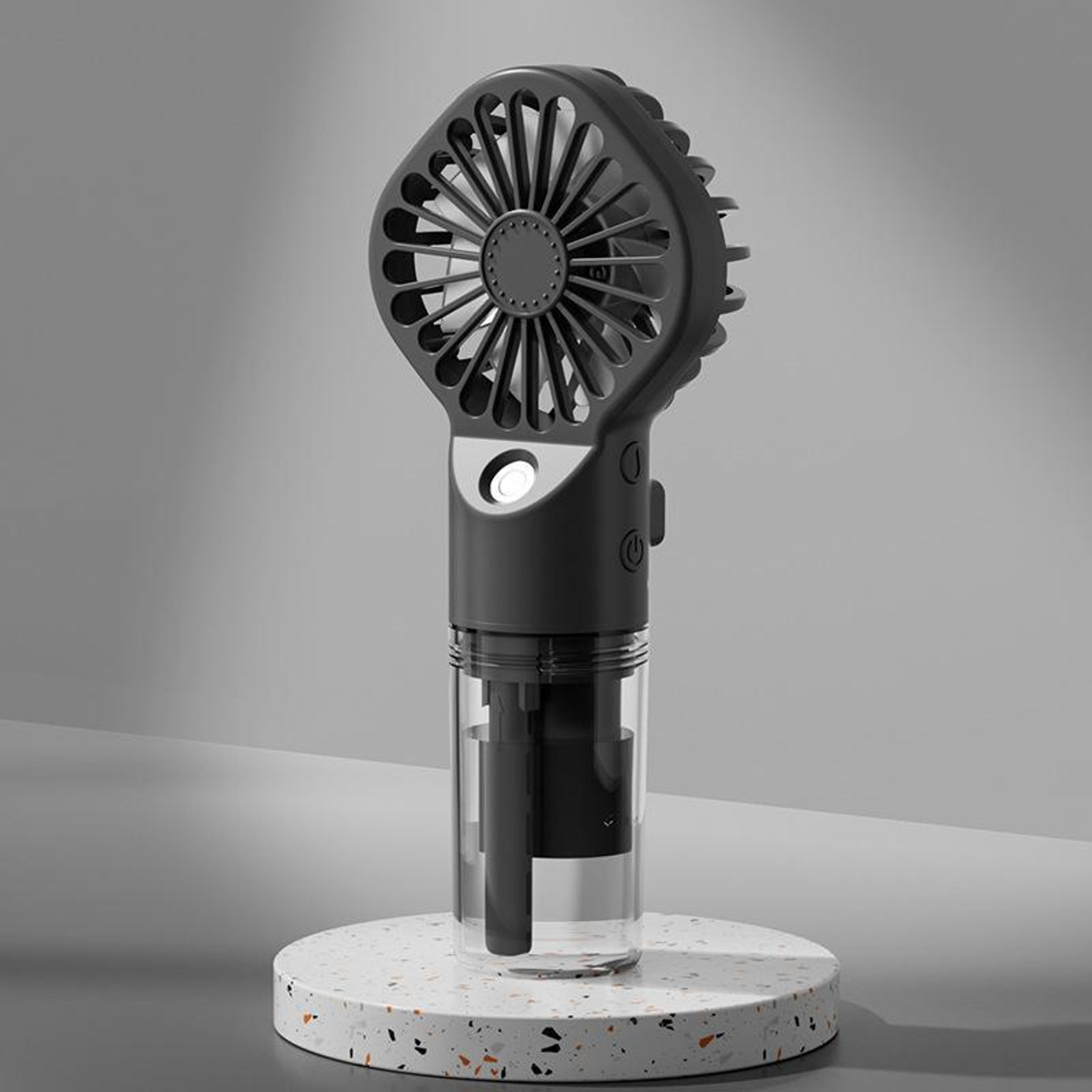 portable handheld misting fan usb rechargeable personal cooling fan with water spray and type c charging