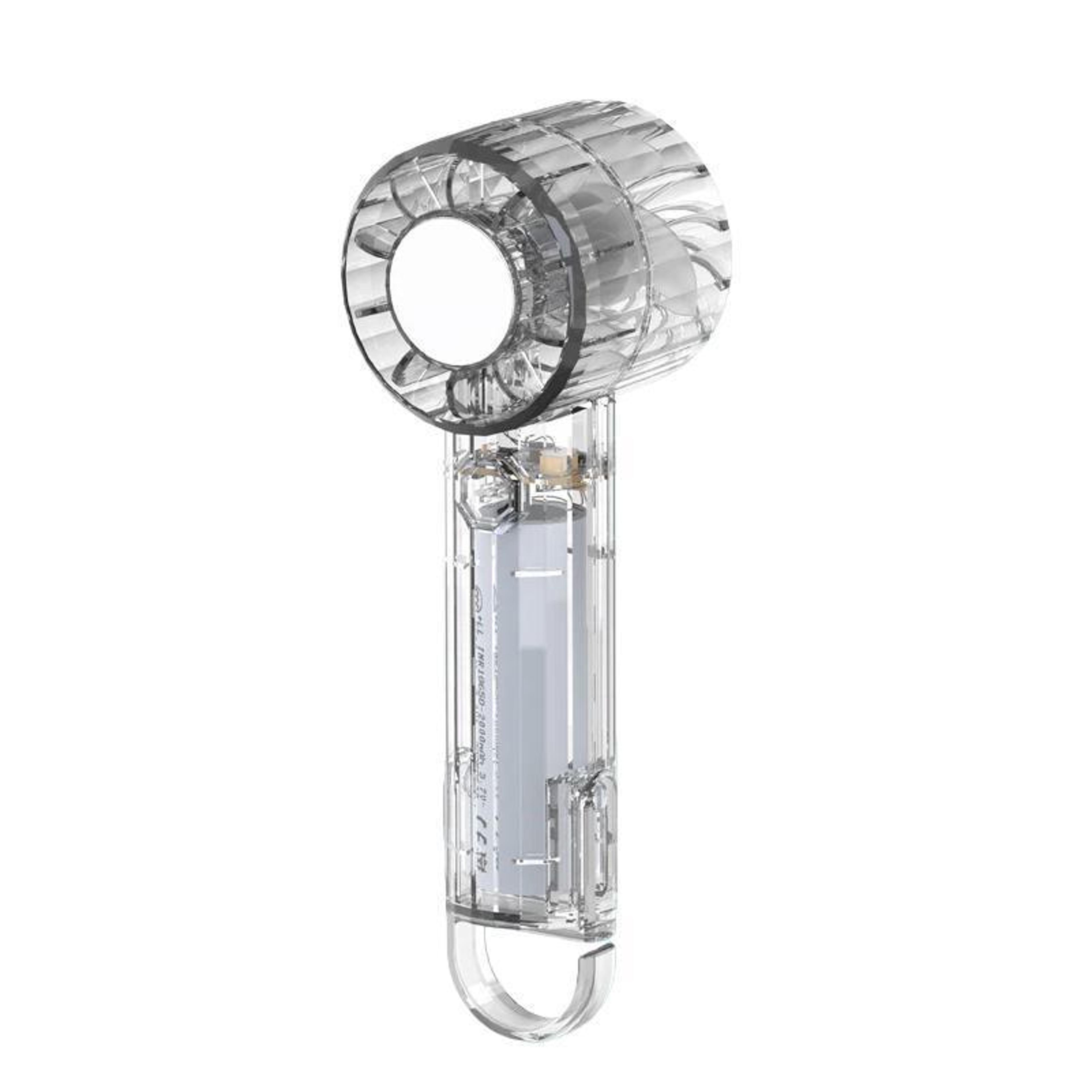 portable handheld usb rechargeable fan with mirror, carabiner clip & speed cooling