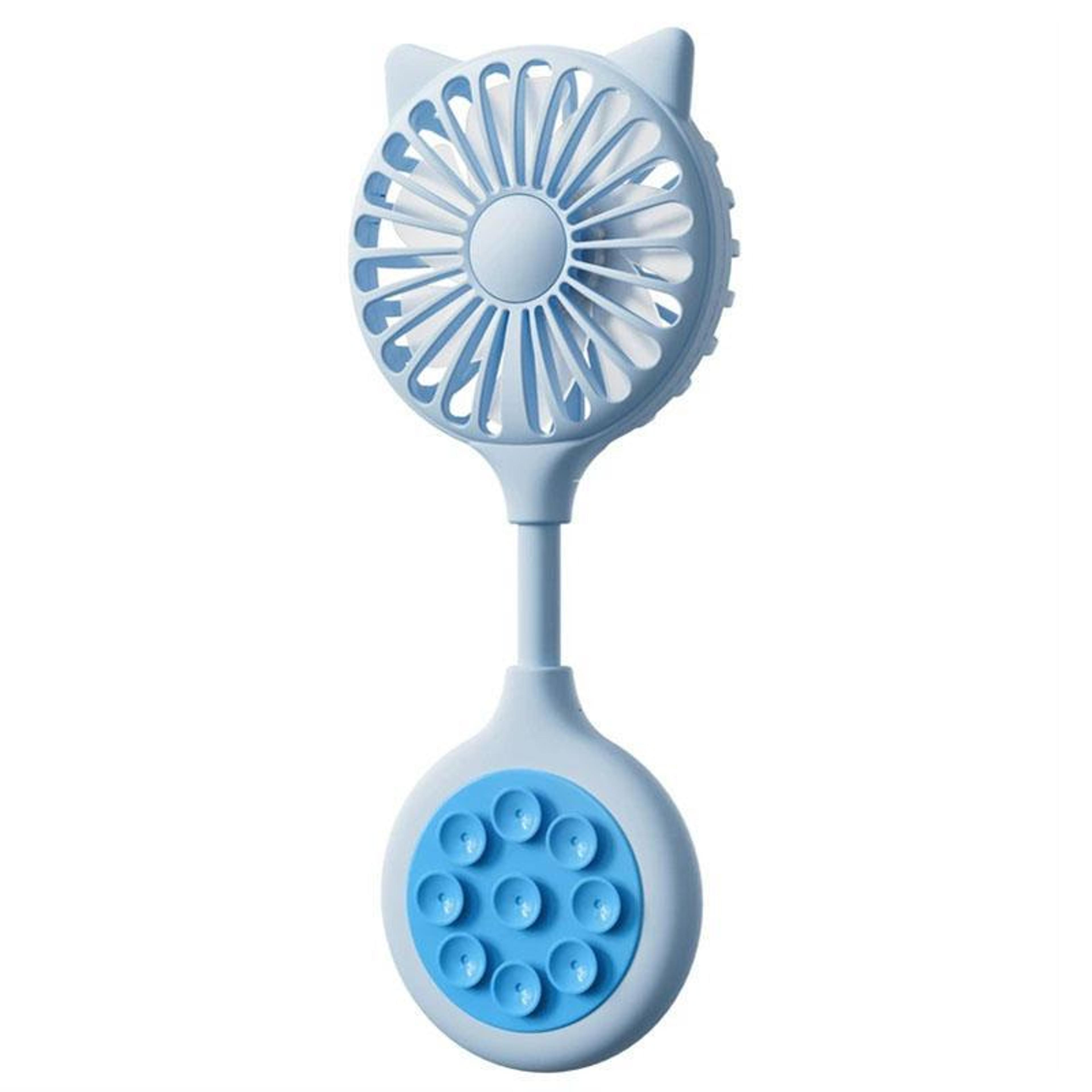 portable desk fan usb rechargeable mini cooling fan with suction cup and foldable design