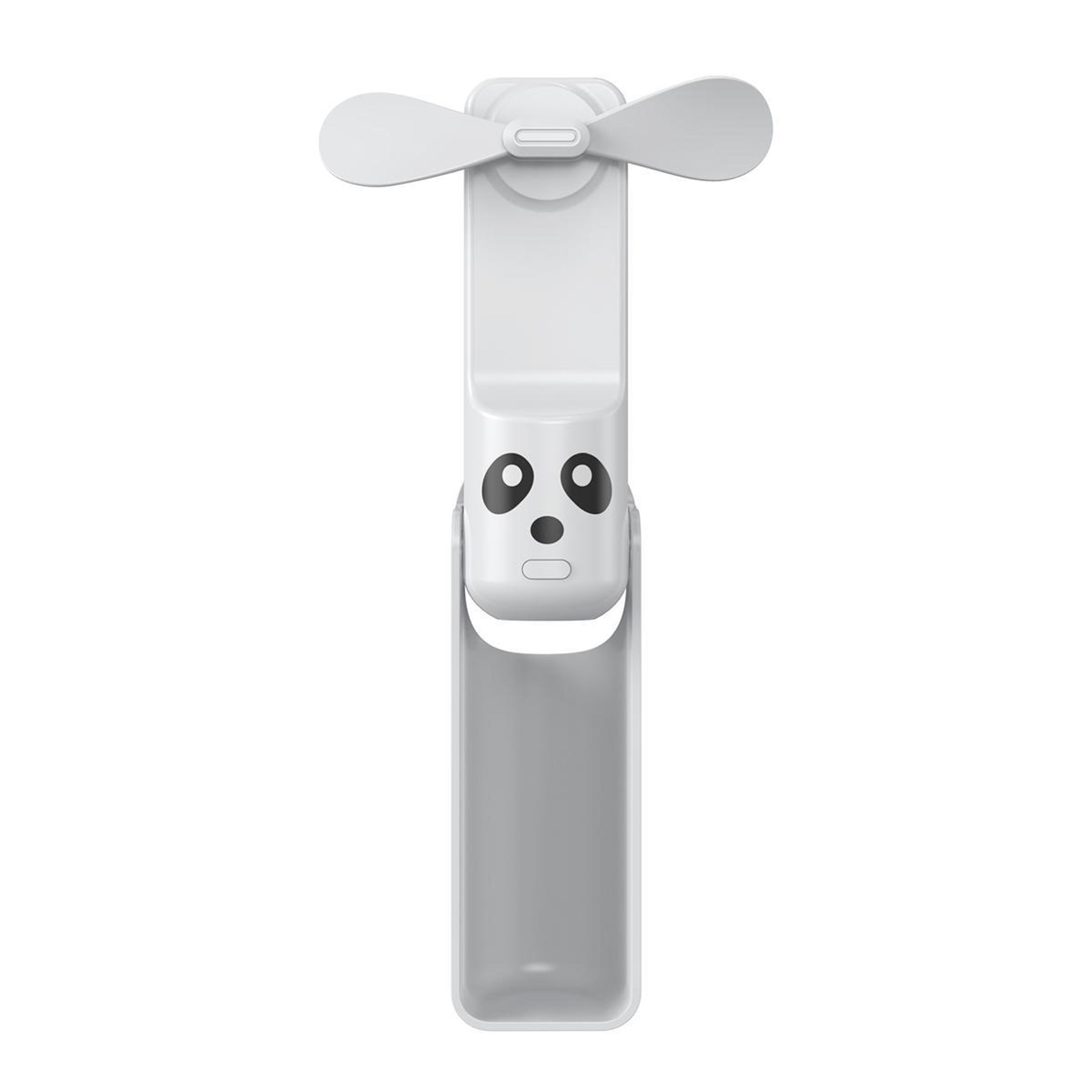 portable handheld fan mini folding rechargeable usb type c fan with built-in power bank & flashlight