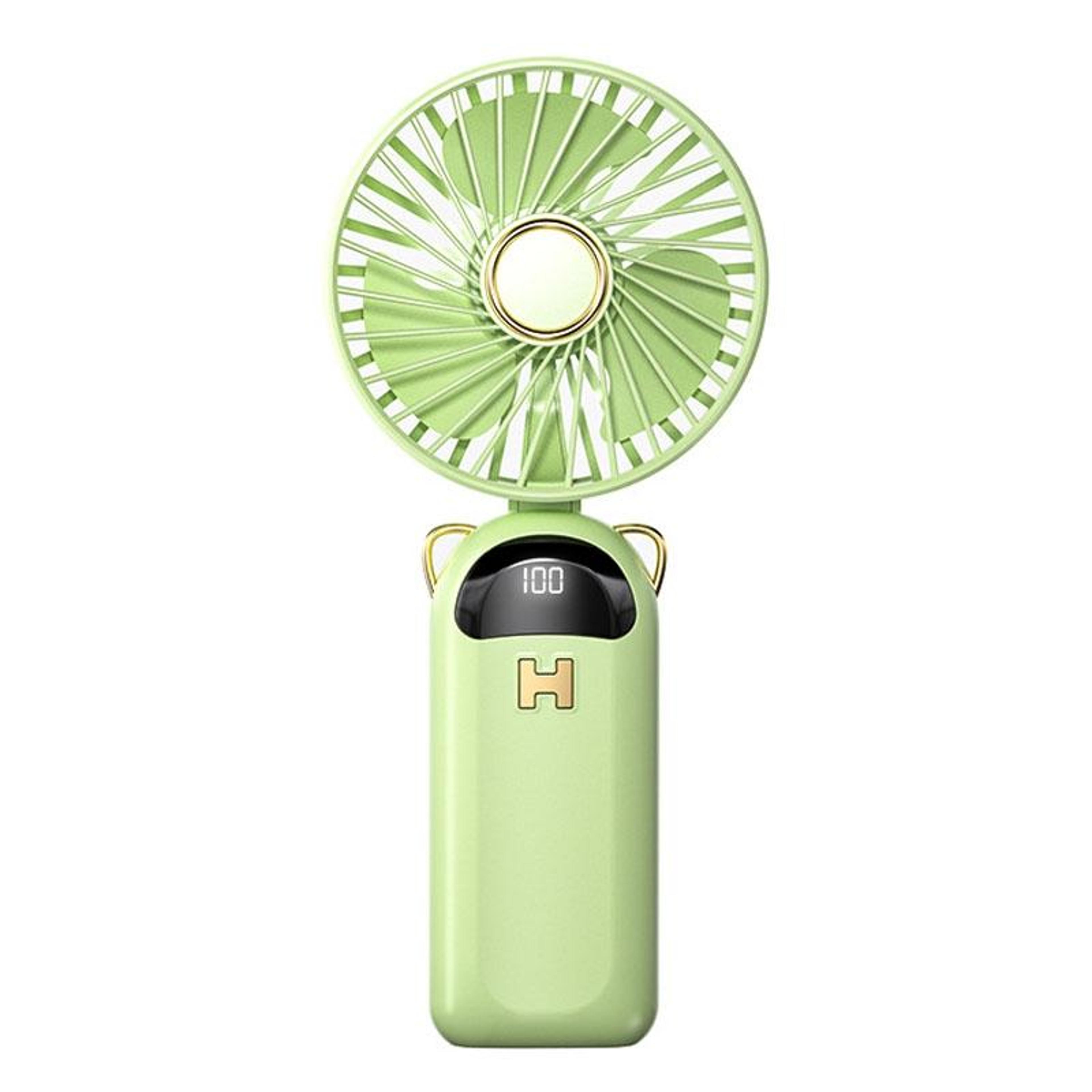 portable neck fan usb rechargeable foldable handheld mini fan with digital display