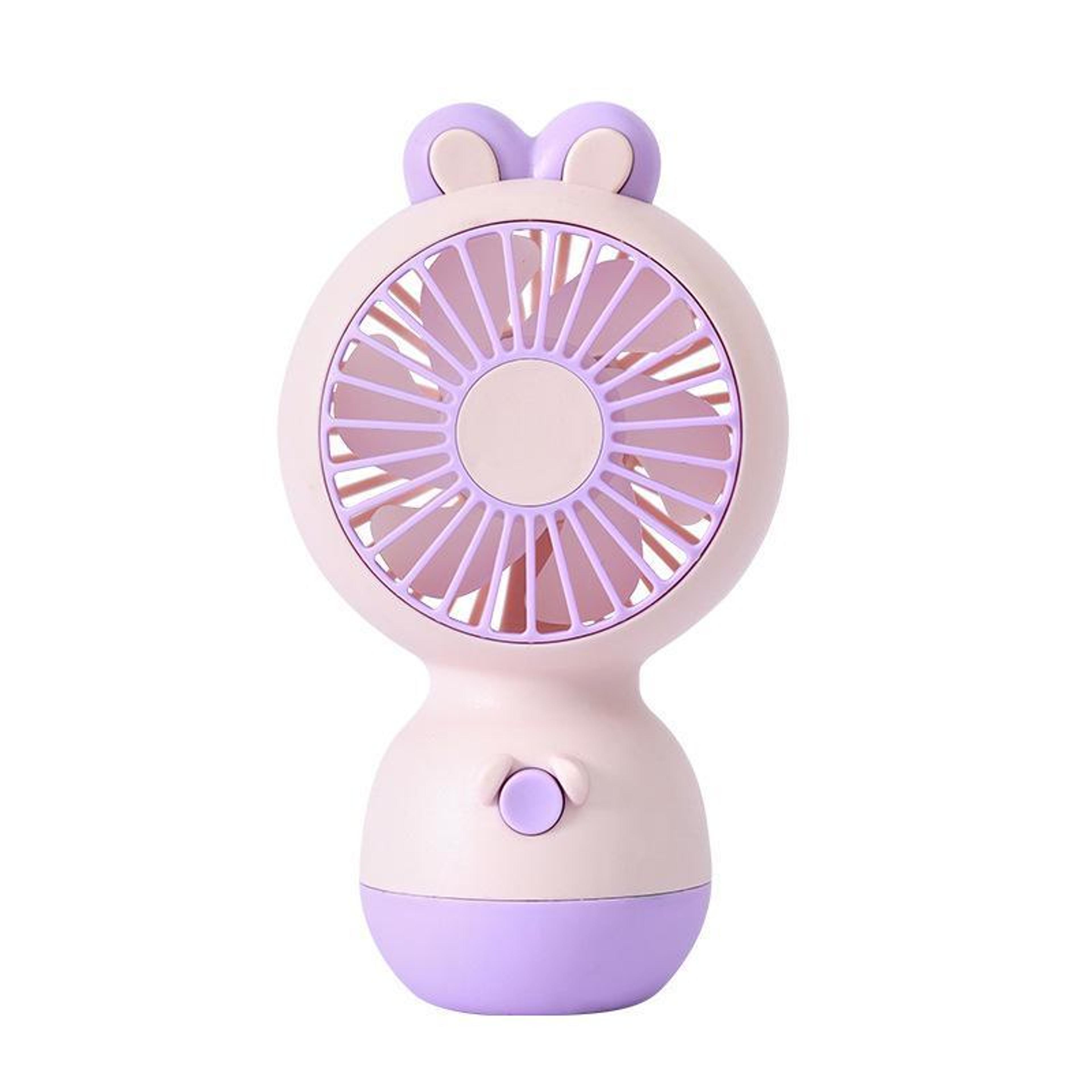 cute rabbit rechargeable mini fan portable desktop & handheld cooling fan for kids