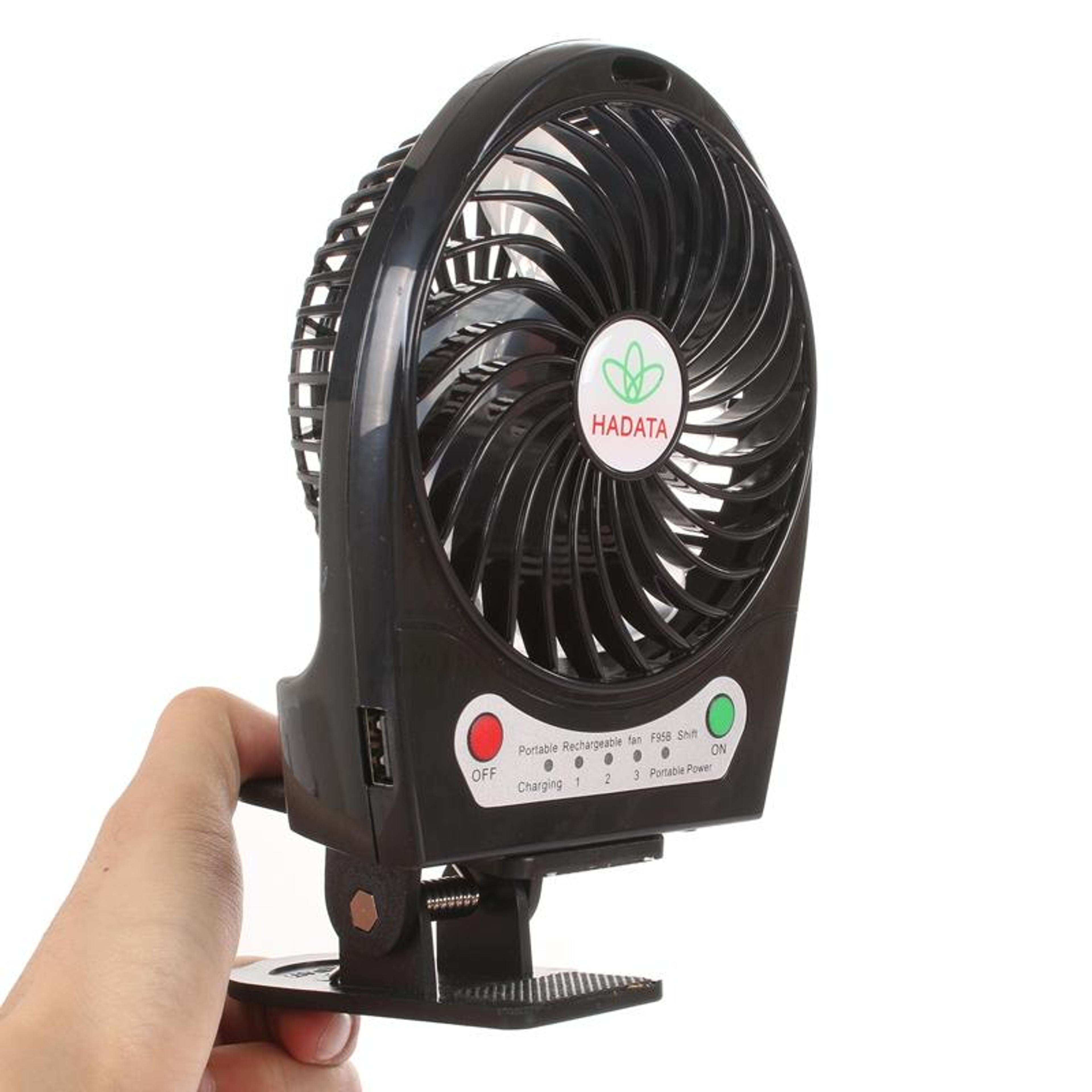portable rechargeable fan with clip usb battery powered speed personal cooling fan