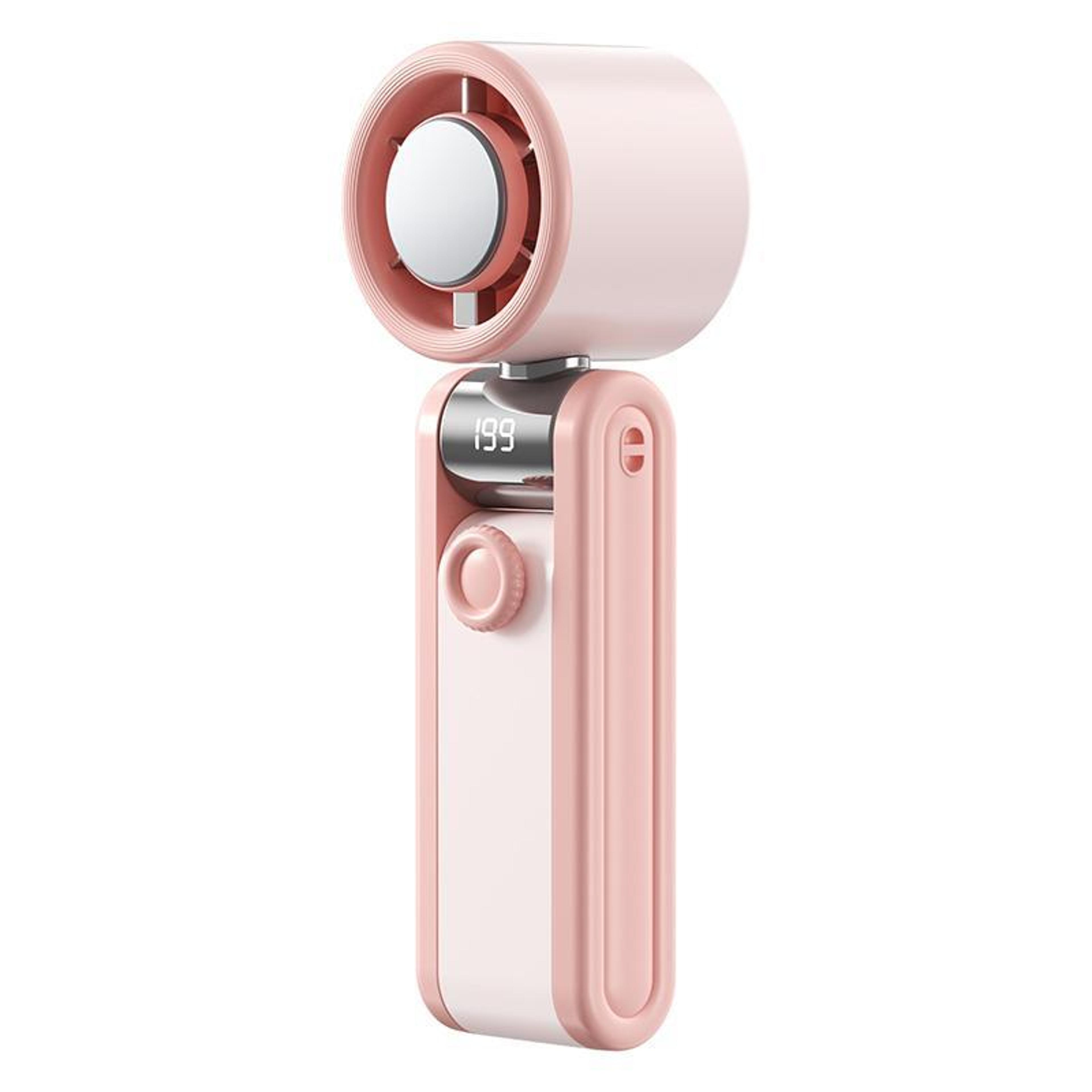 portable handheld fan digital display foldable mini cooling fan rechargeable personal fan