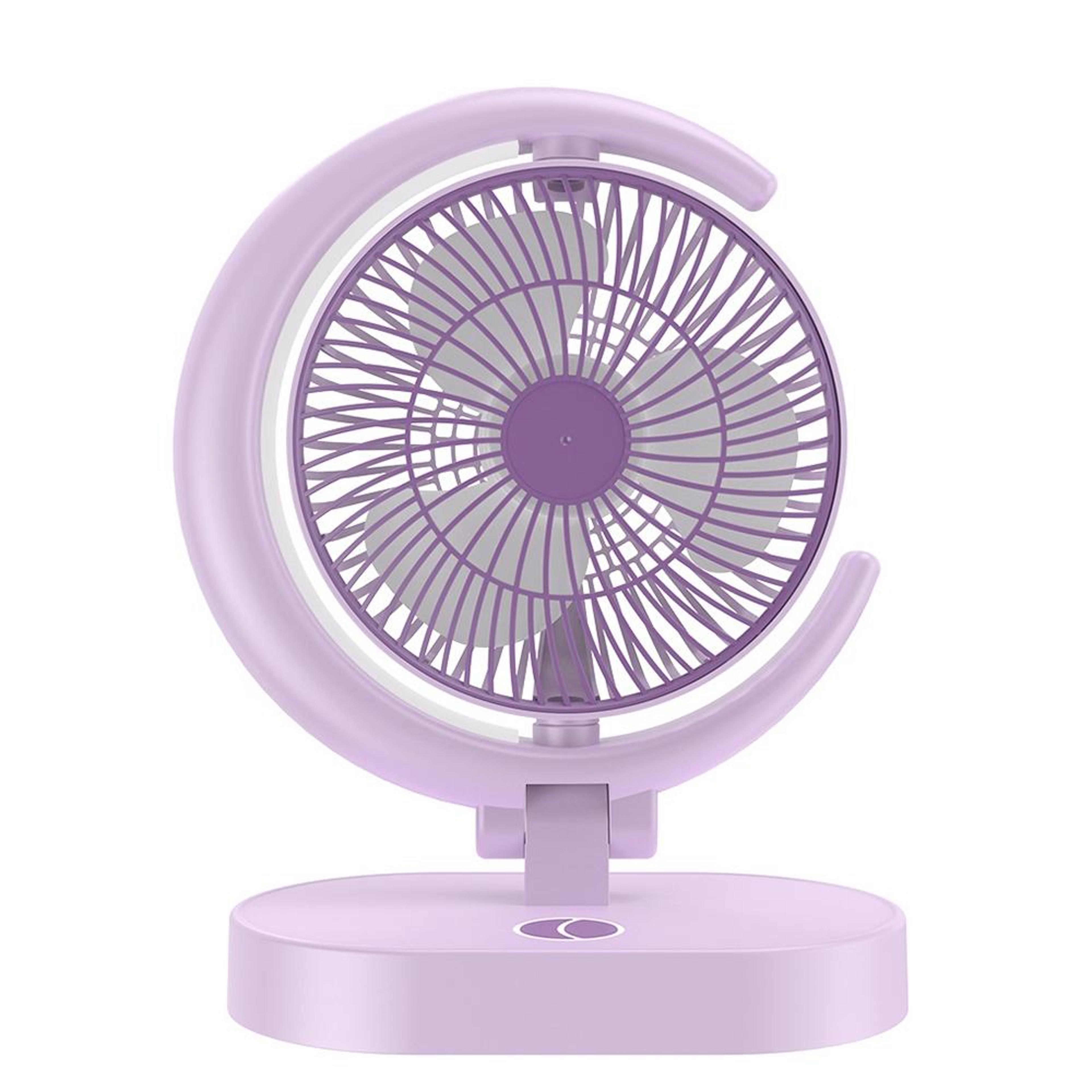 mini usb desk fan rechargeable portable desktop fan with rotating head and night light