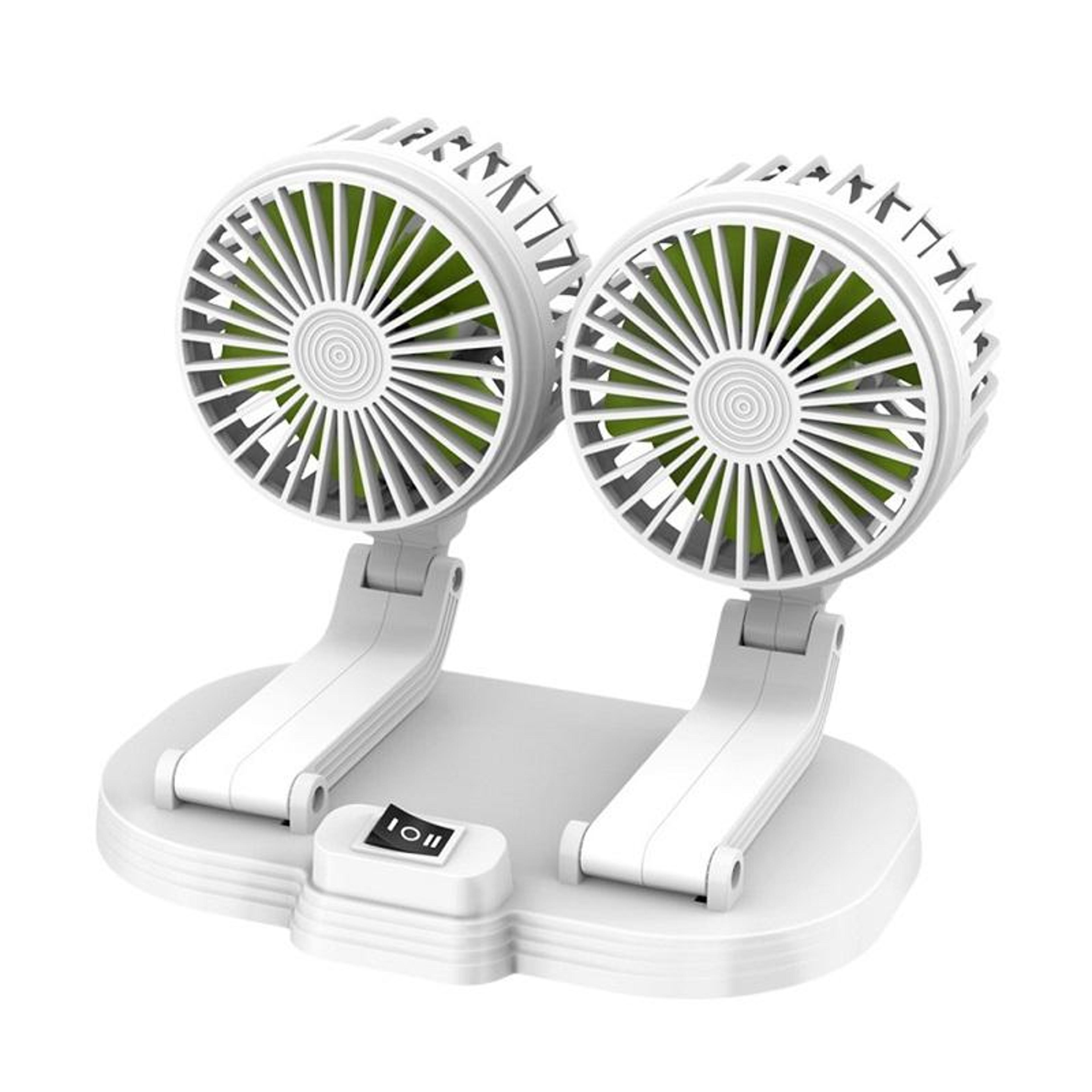 dual head usb car fan adjustable air circulation cooling fan for car back seat