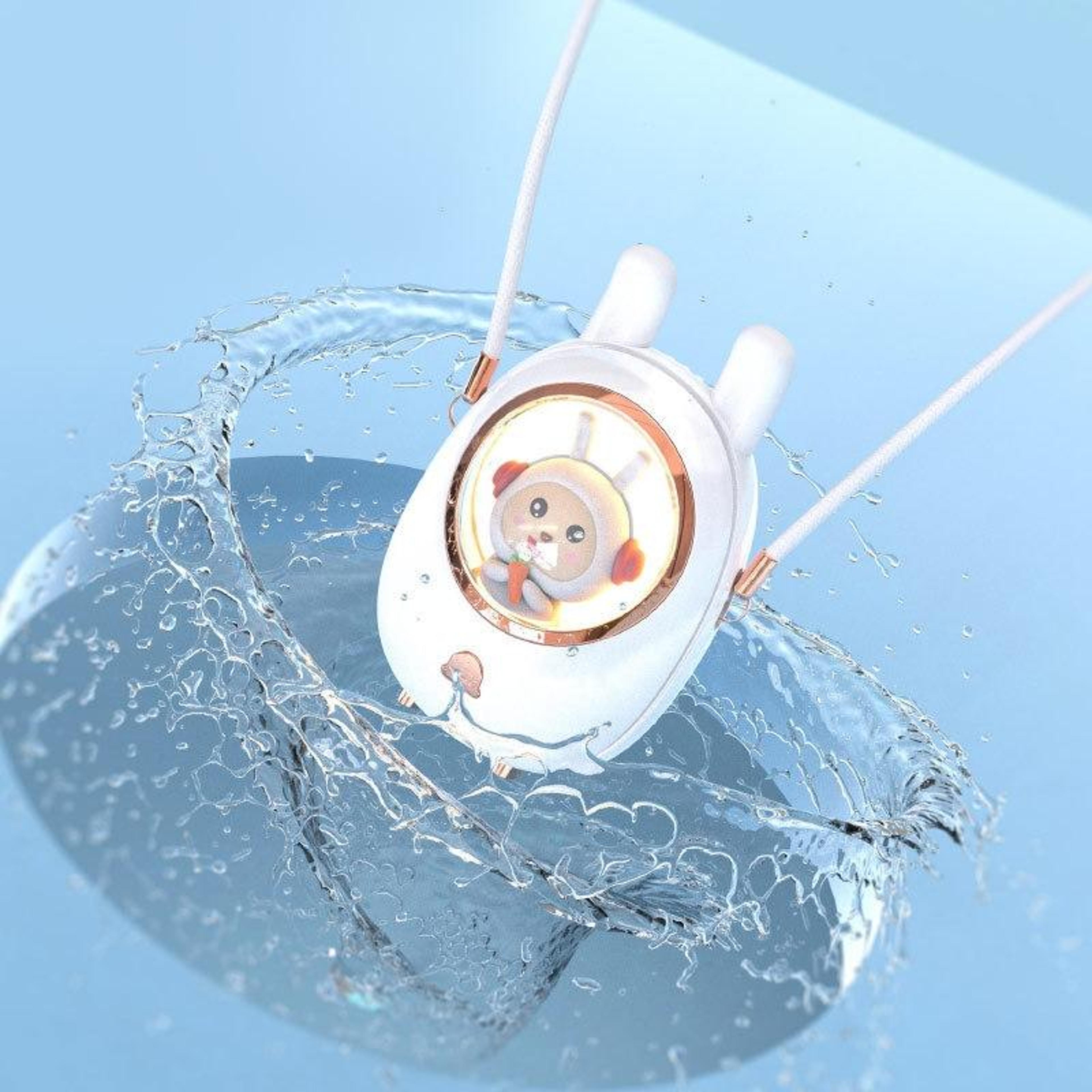star pet portable neck fan usb rechargeable hands free silent mini personal fan with led light