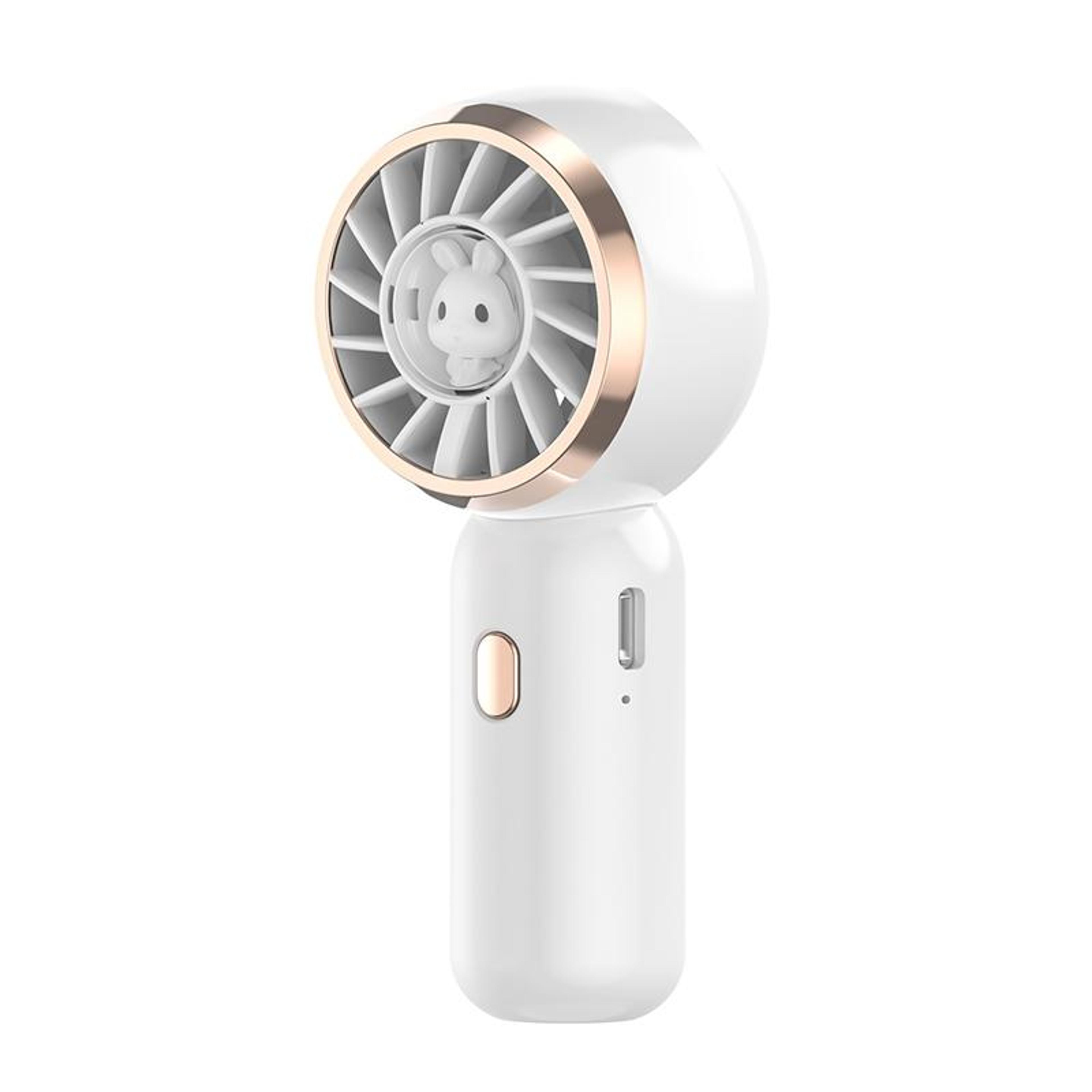 cute rabbit handheld fan portable mini rechargeable personal cooling fan