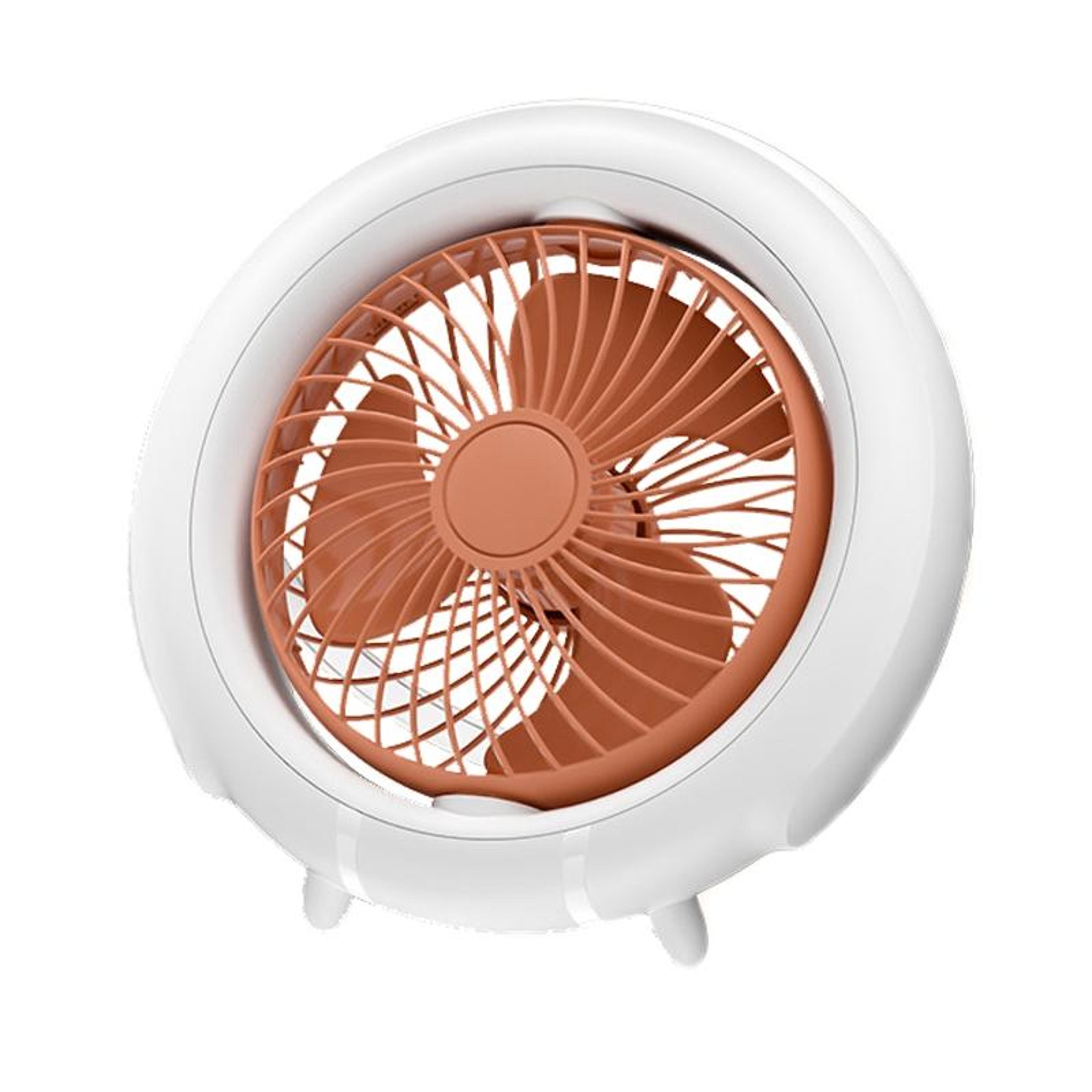 portable camping fan with led night light usb rechargeable foldable desk & hanging mini fan