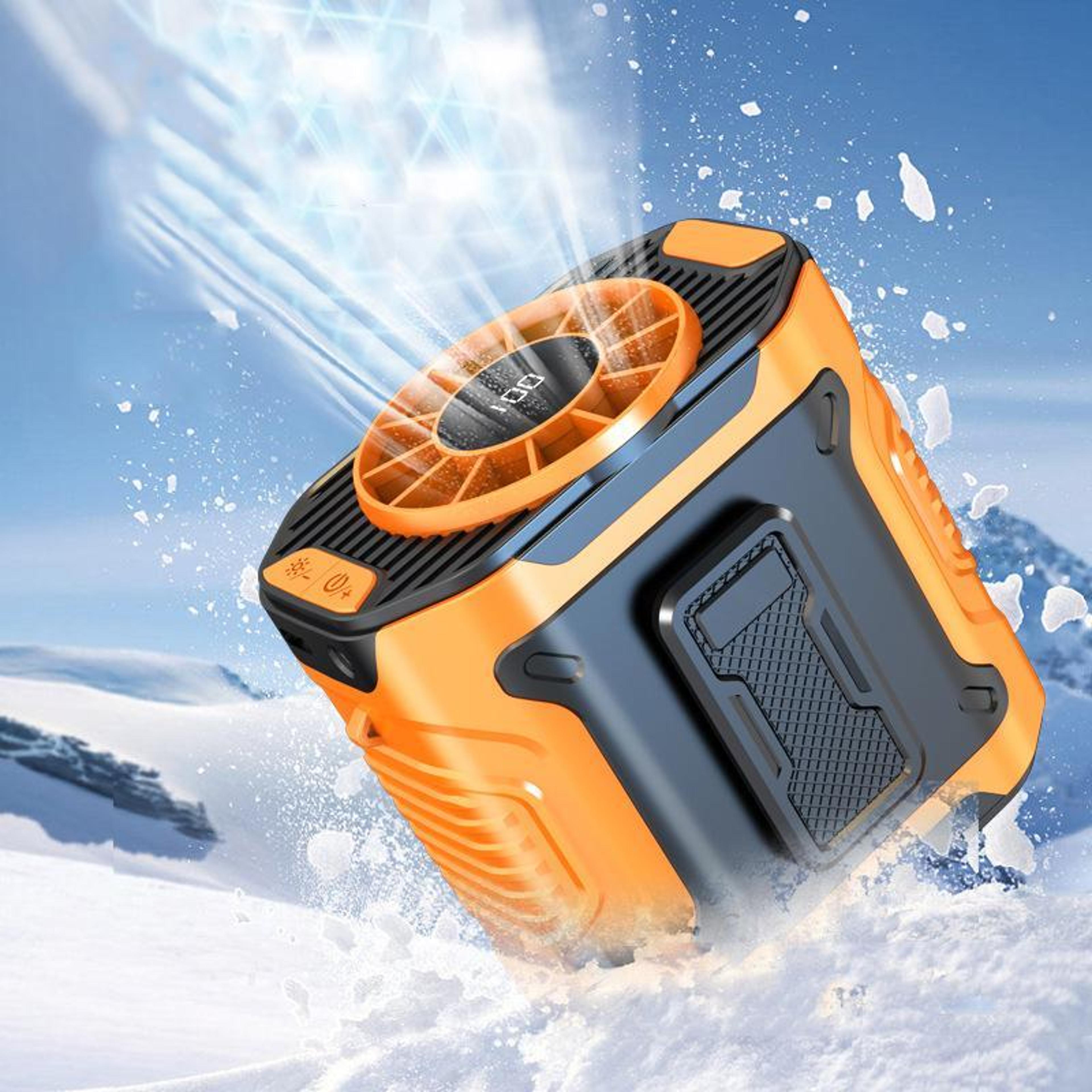portable waist fan rechargeable wearable cooling fan with 100 speed control for camping & outdoor work
