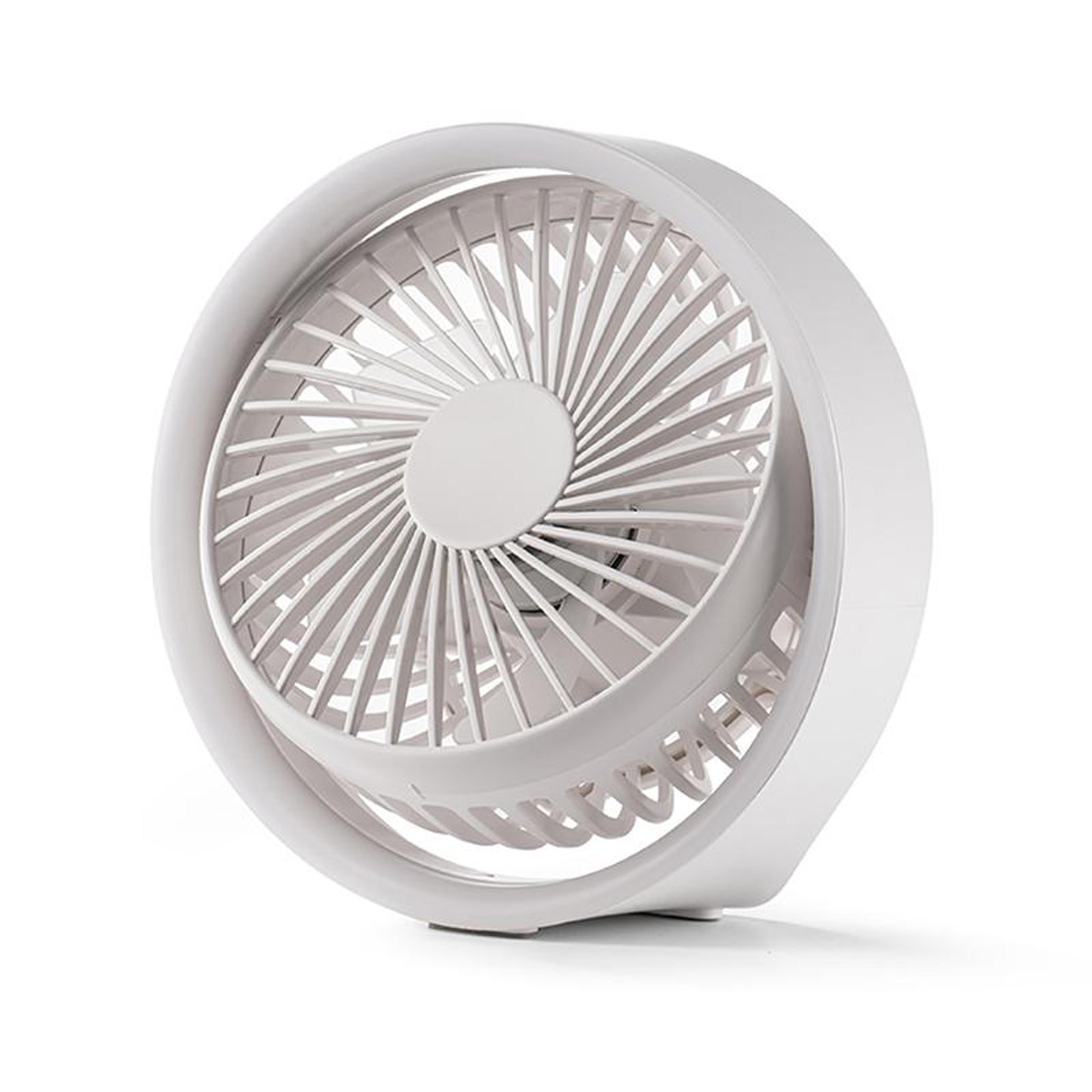 portable desk fan with led ambient light and adjustable usb c rechargeable cooling