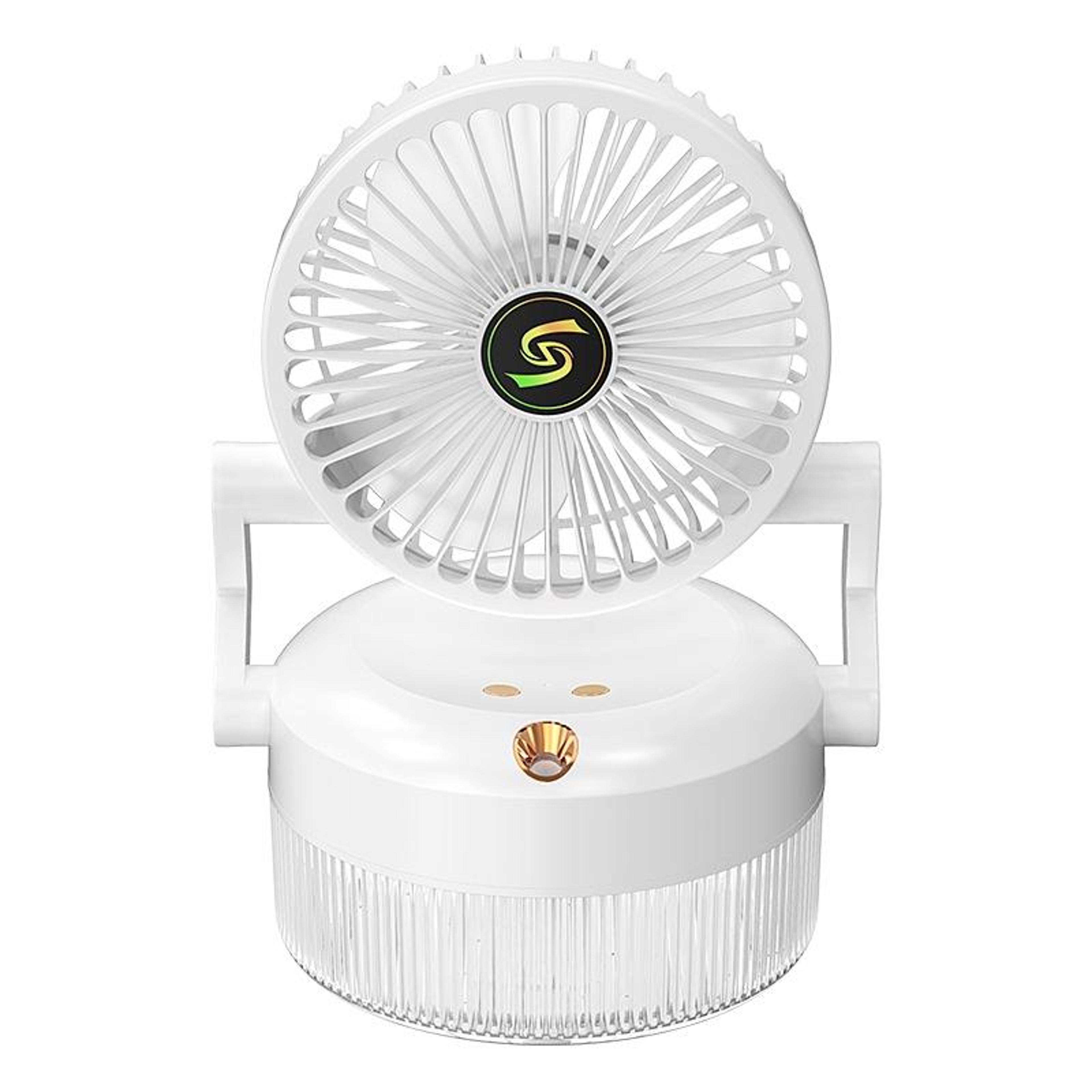portable desktop humidifier fan usb rechargeable folding mist cooling fan with night light
