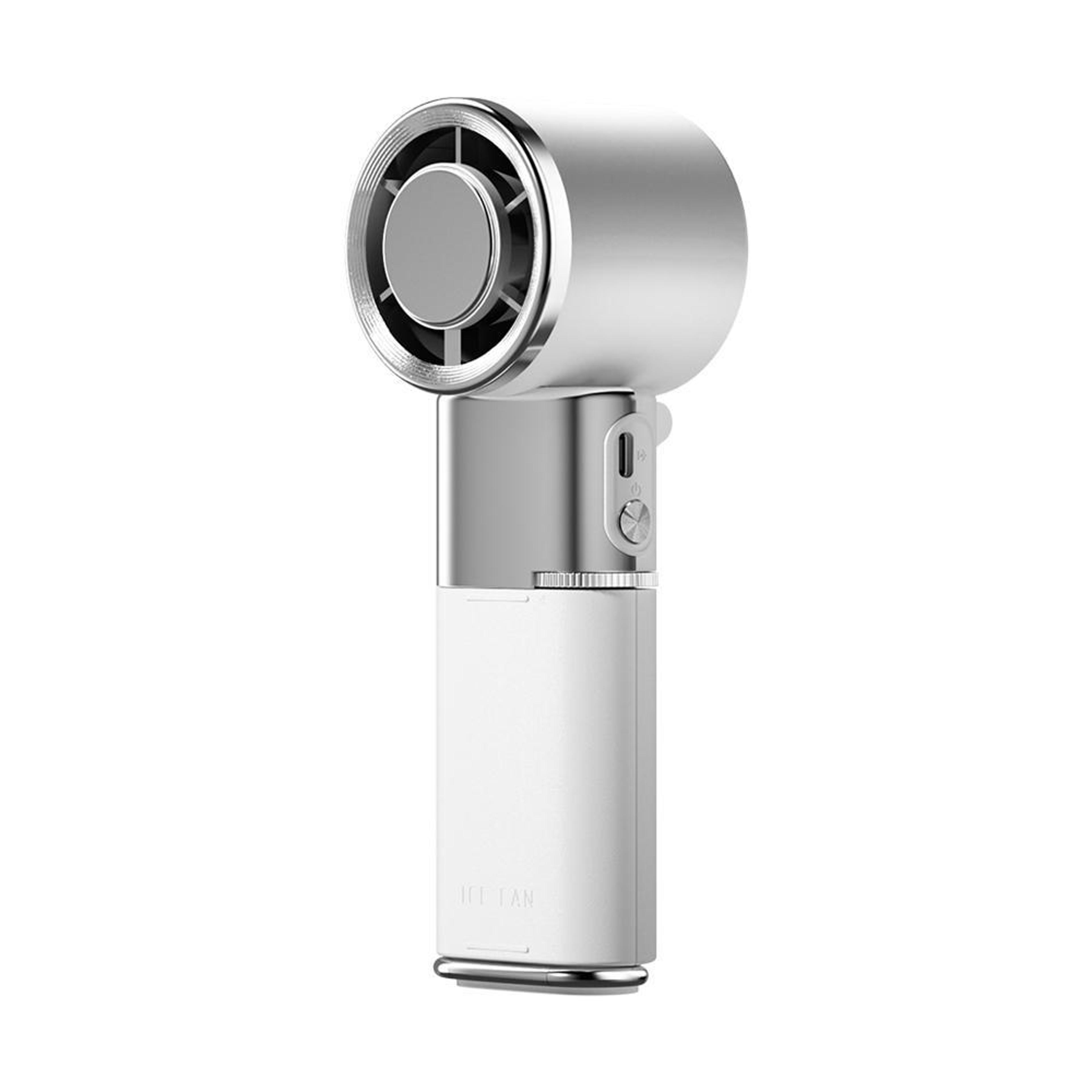 portable handheld fan with ice cooling fan and retractable usb-c cable