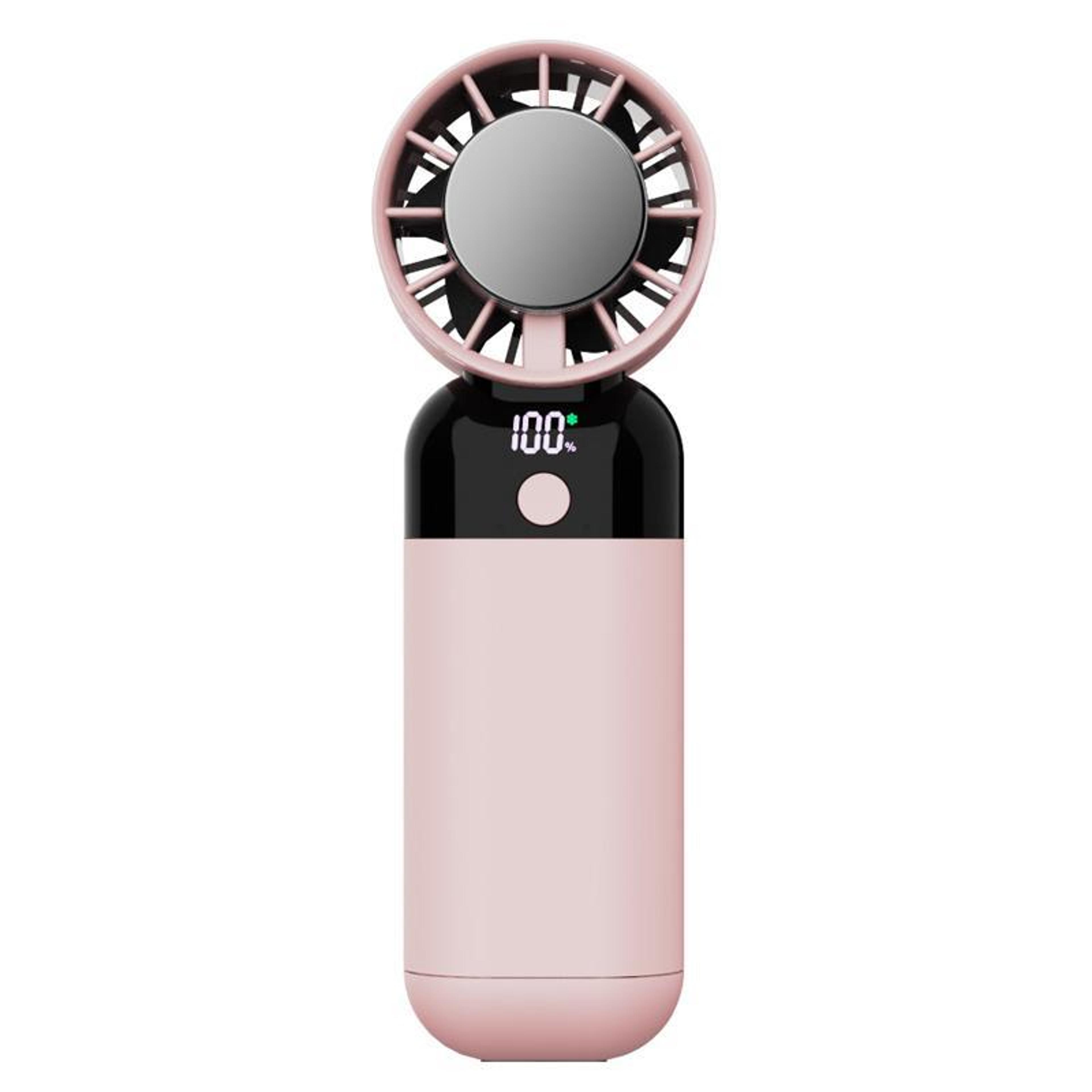 handheld cooling fan with digital display portable usb rechargeable cold compress mini fan