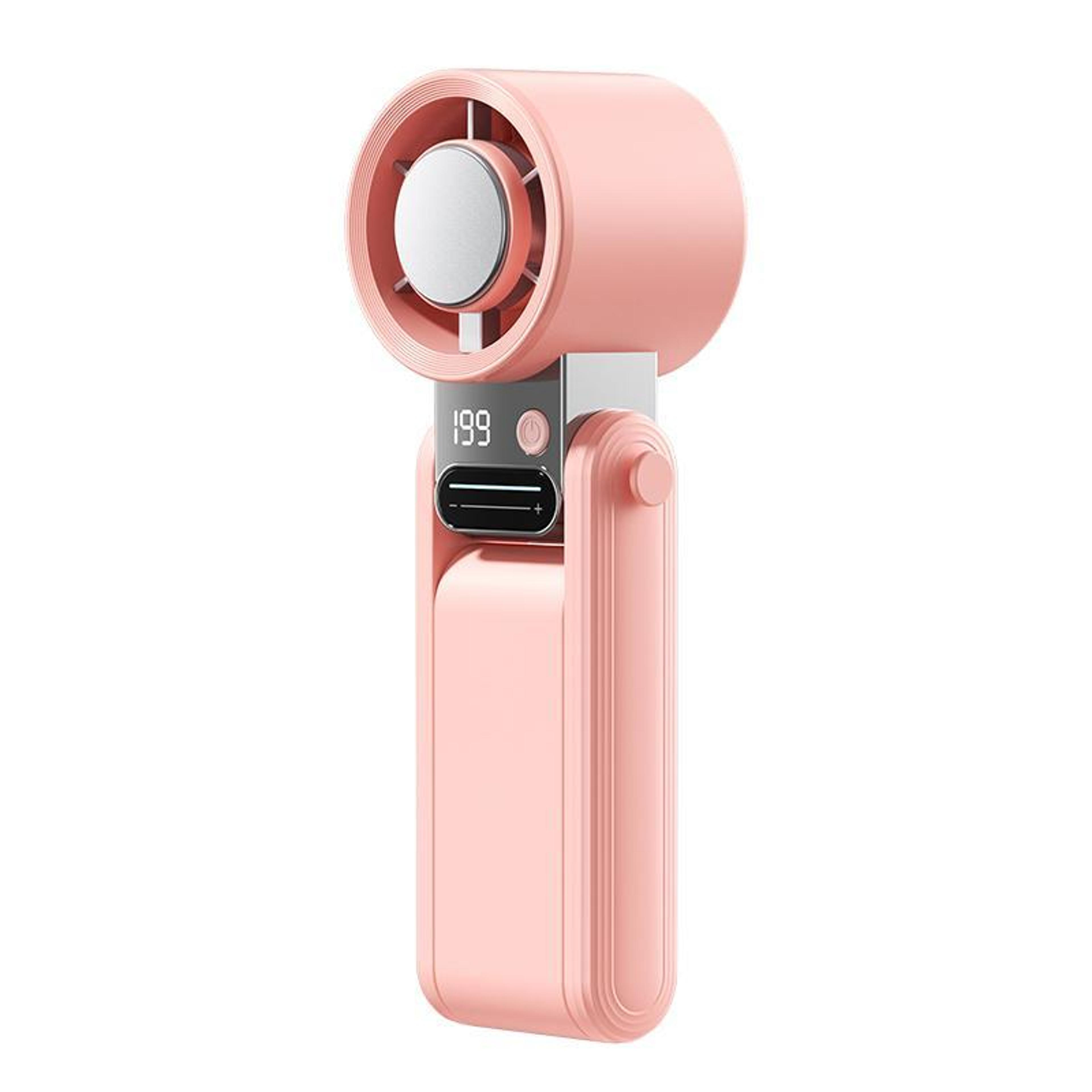 handheld cooling fan with digital display 199-speed portable mini rechargeable travel fan