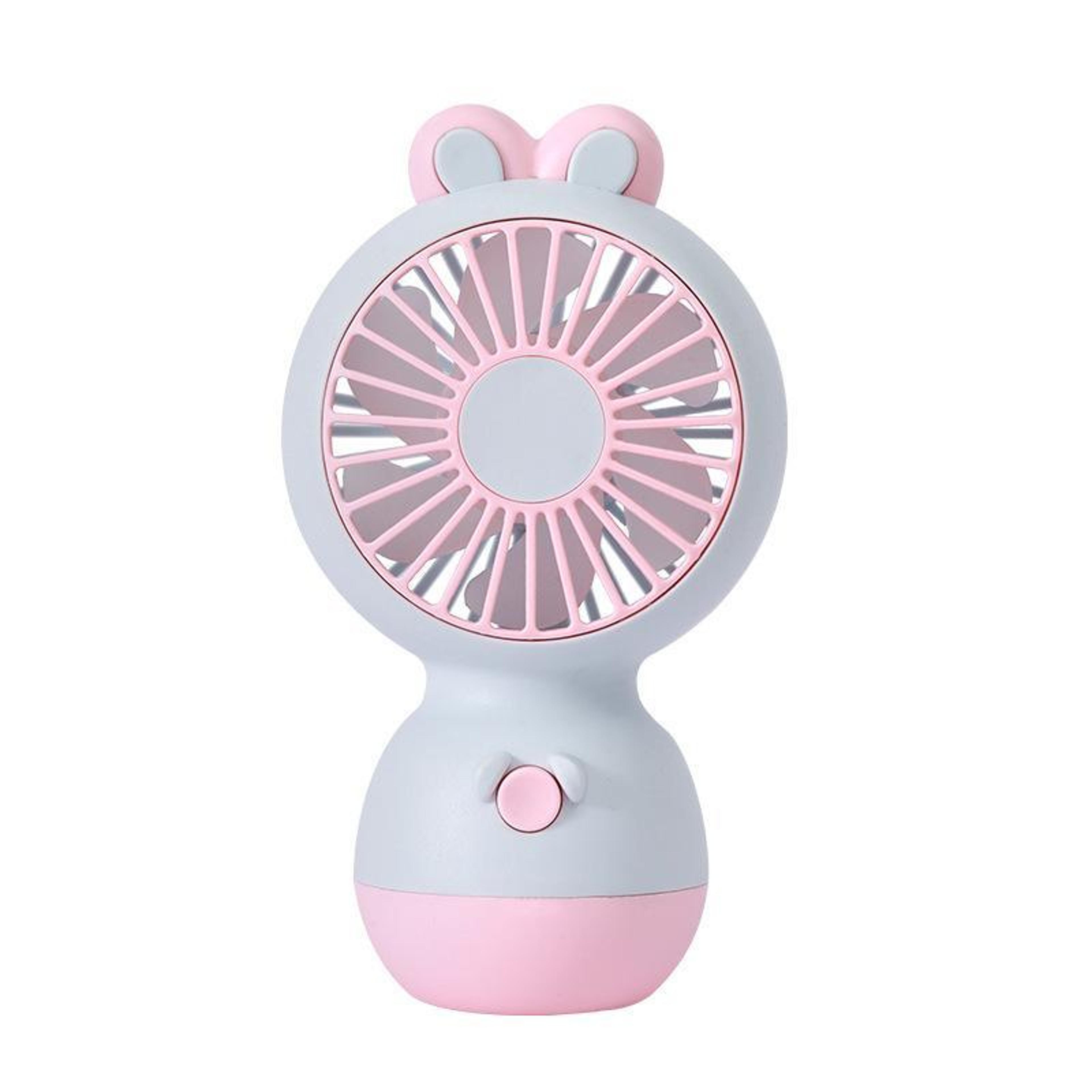 cute rabbit desk fan usb rechargeable fan portable handheld mini fan for kids and home