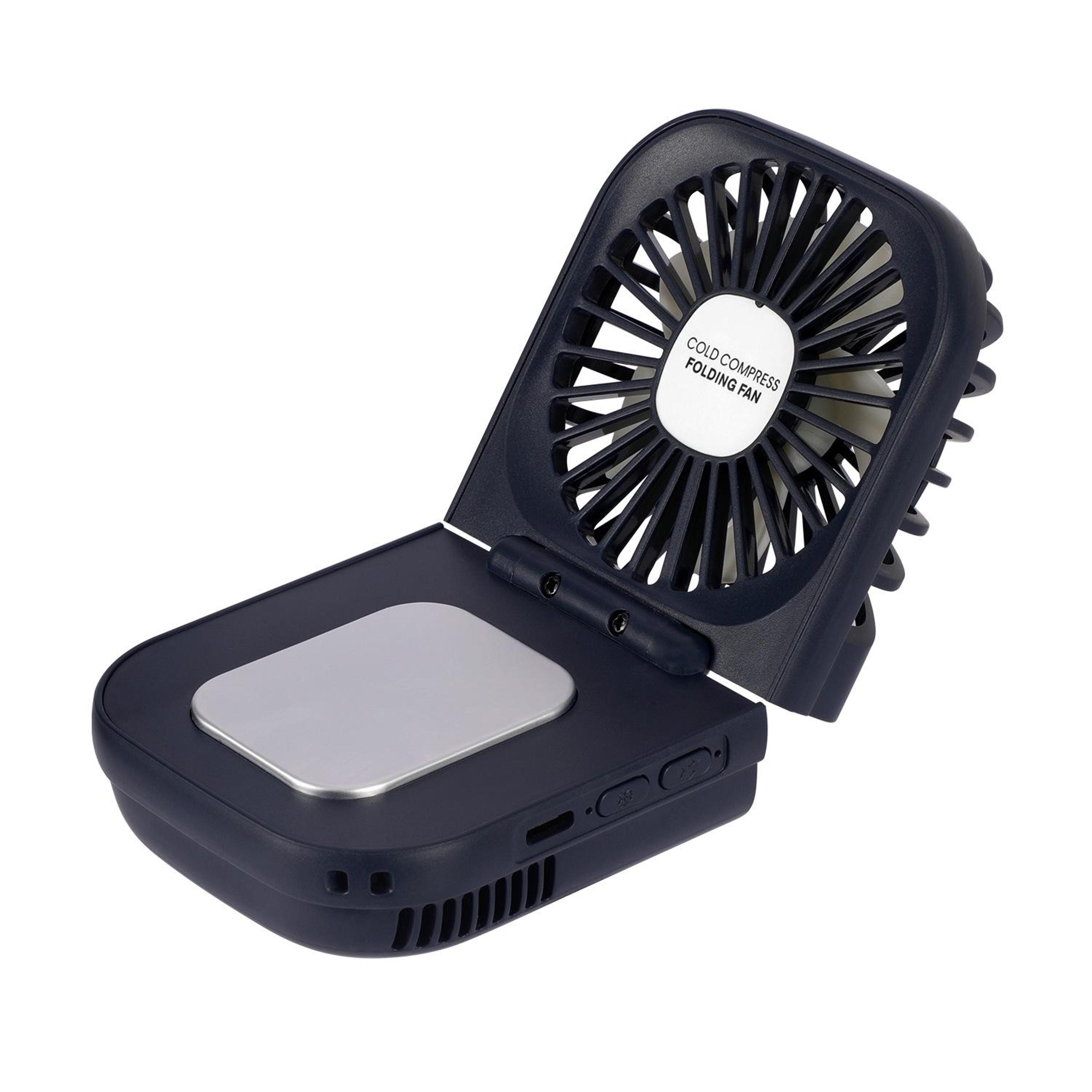 portable mini handheld fan usb rechargeable foldable cold compress fan for outdoor travel & desk use