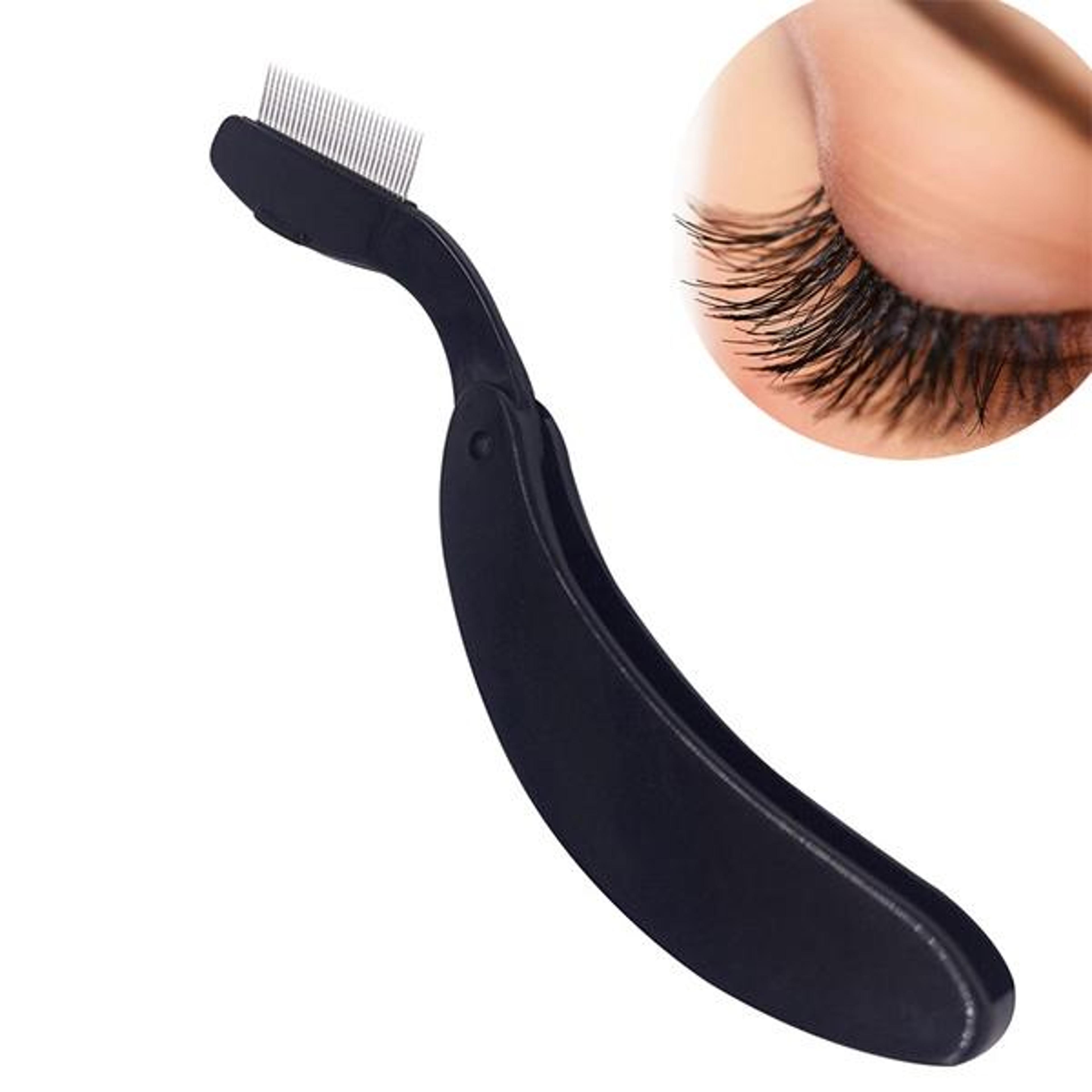 folding metal eyelash comb lash separator mascara comb for clump free lifted lashes