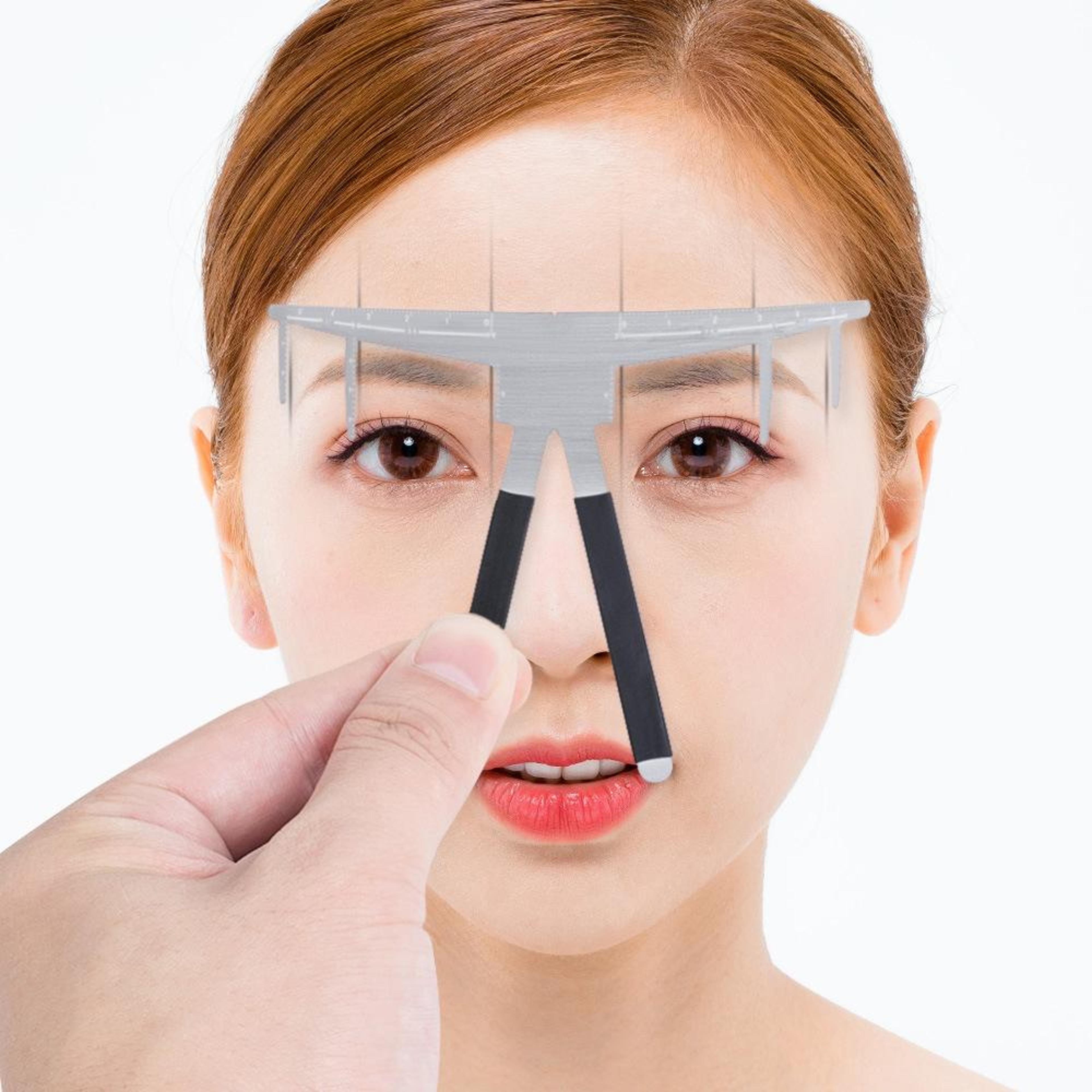 precision eyebrow ruler stainless steel eyebrow mapping tool for symmetrical microblading and brow shaping