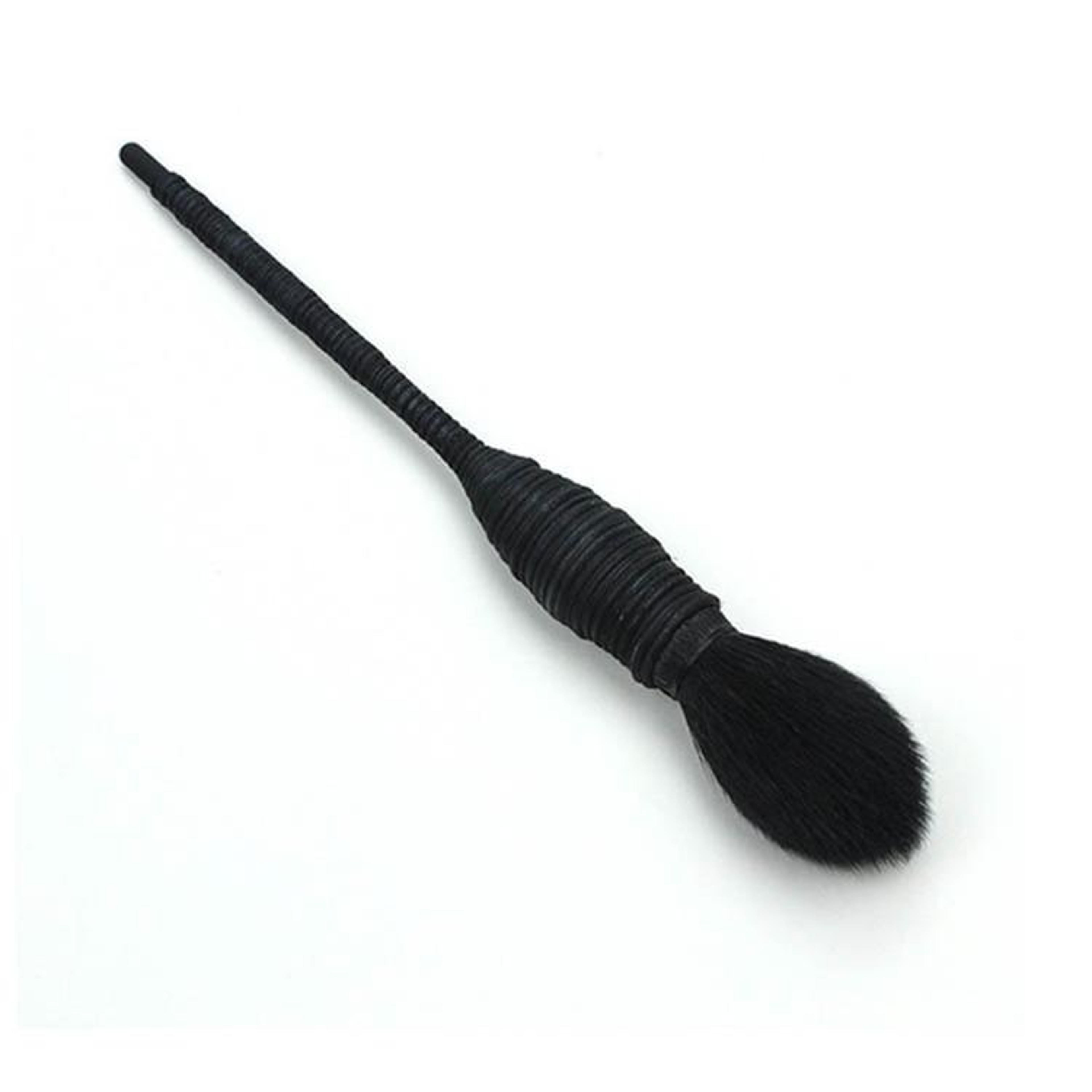 soft wool blush brush with rattan handle professional makeup brush for smooth face blending
