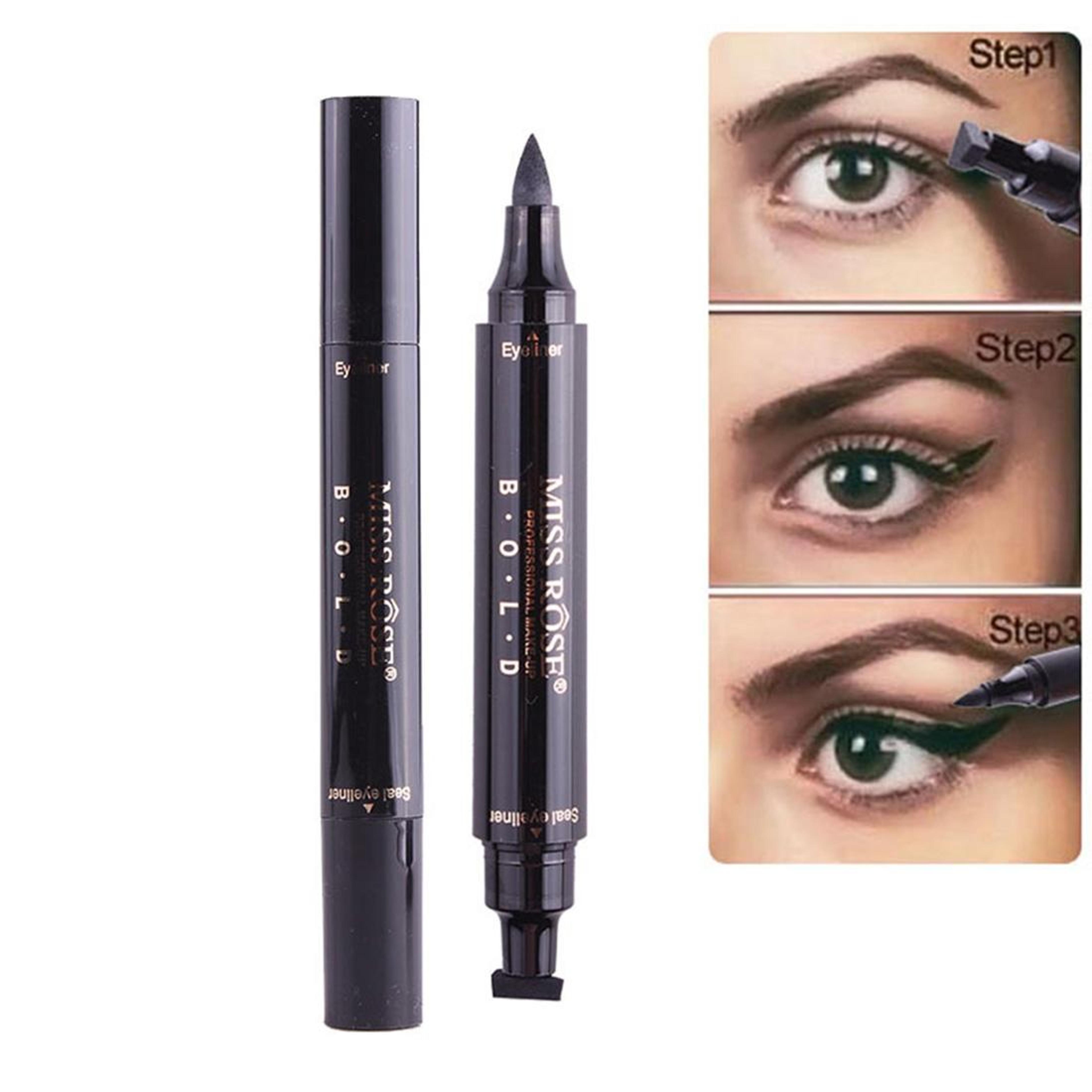 waterproof winged eyeliner stamp dual ended quick dry eyeliner pen