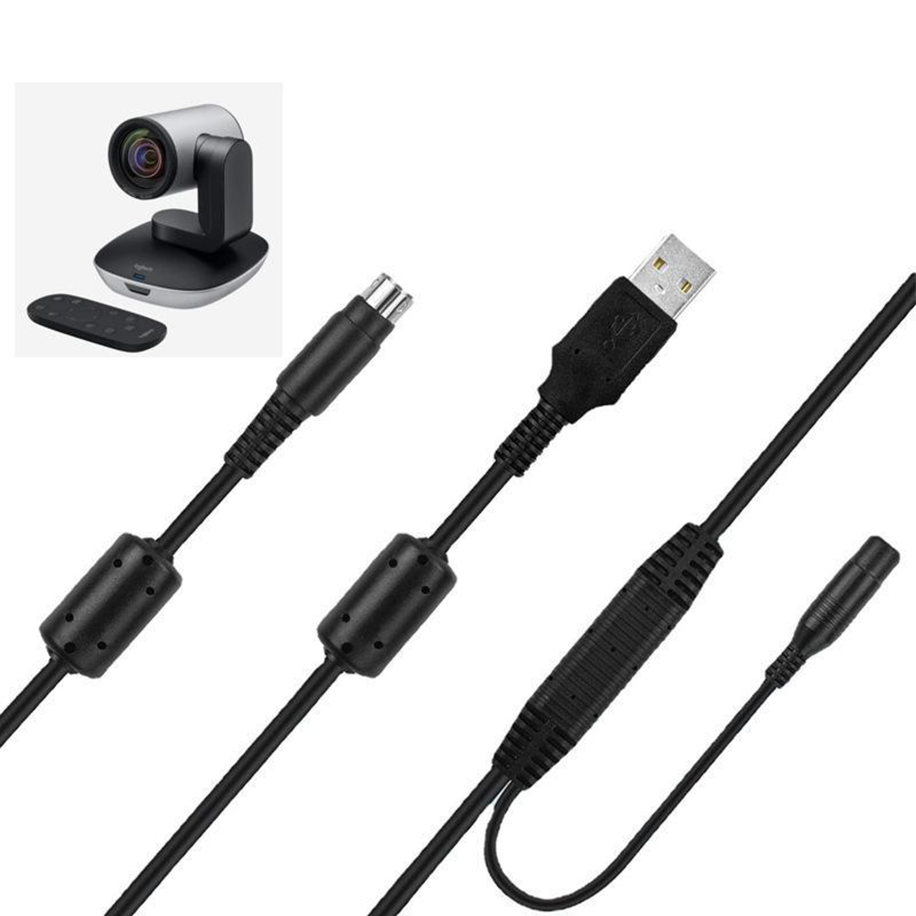 logitech ptz pro power and data cable replacement cable for cc2900e cc3500e conference cameras