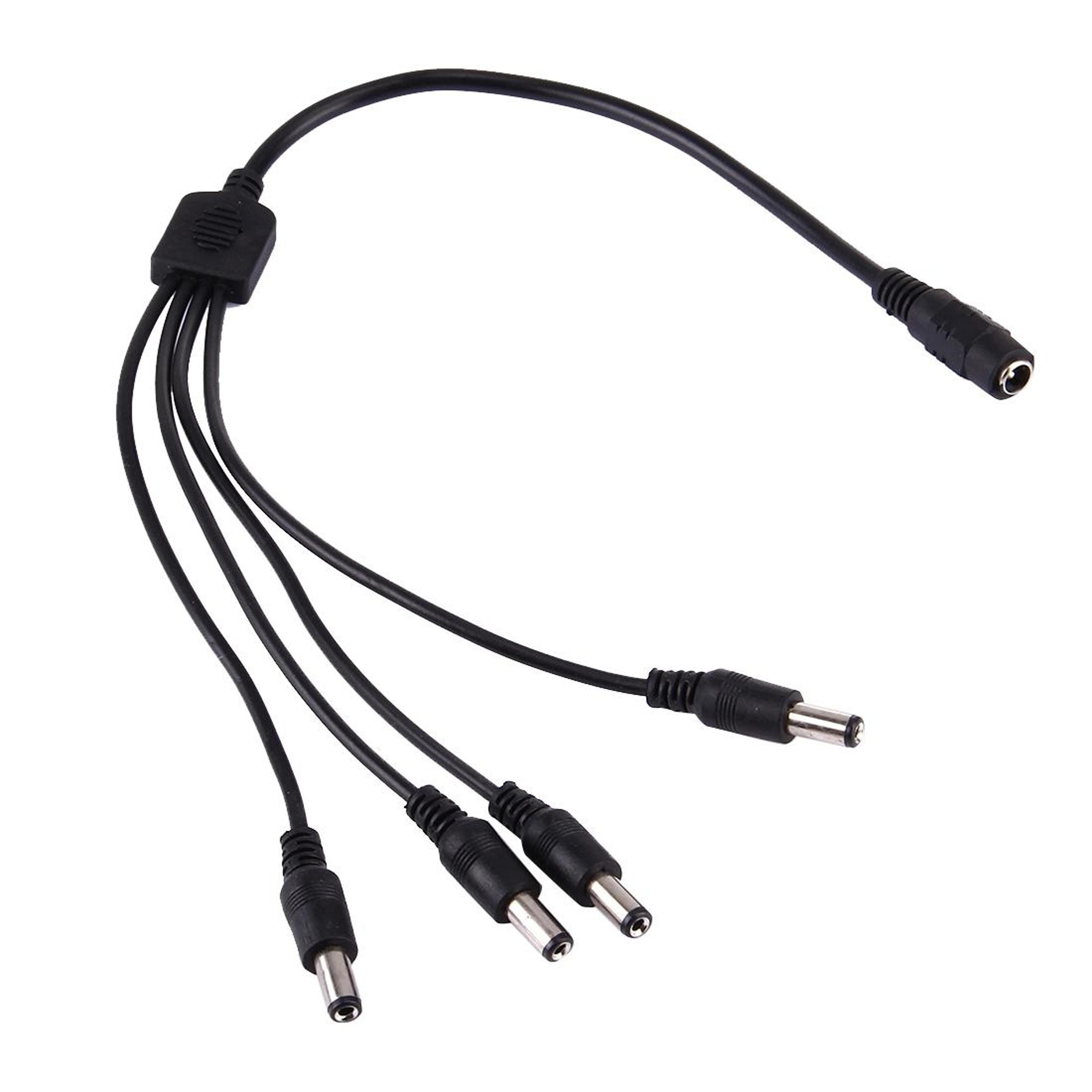 4 way dc power splitter cable 1 female to 4 male adapter for cctv led lights