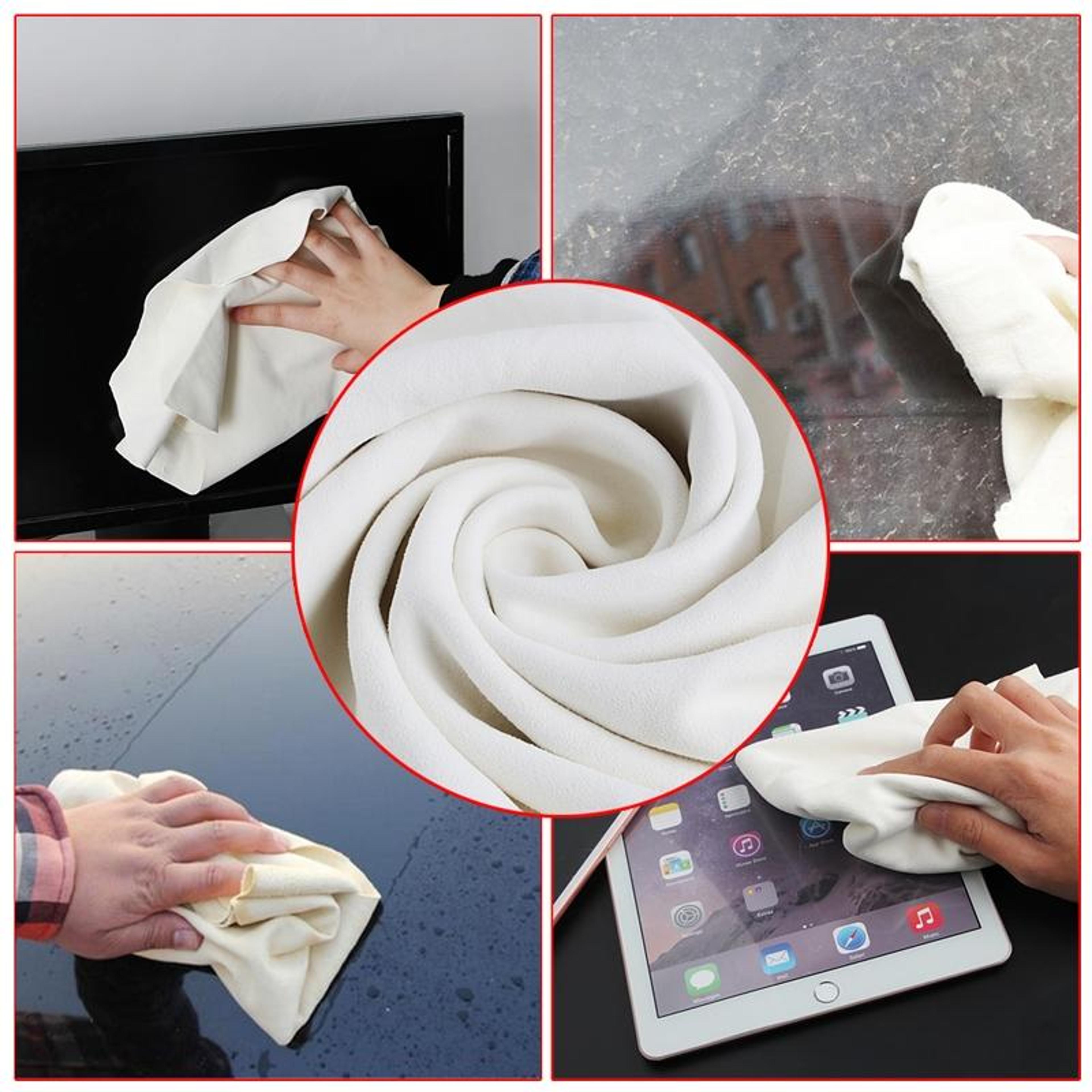 natural chamois cloth car drying towel scratch free shammy leather cleaning cloth