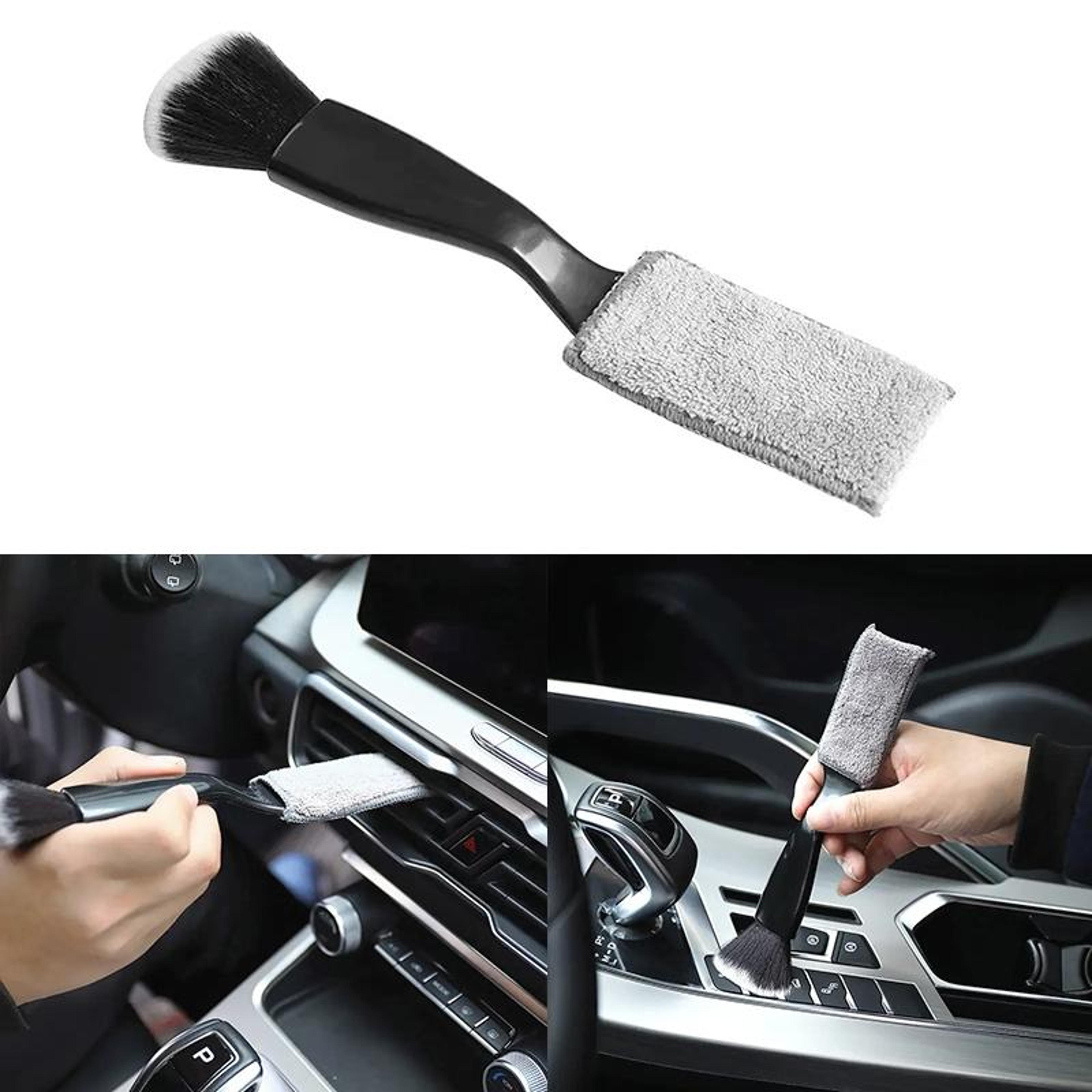 car detailing brush dual head soft bristle car cleaning brush for interior and exterior