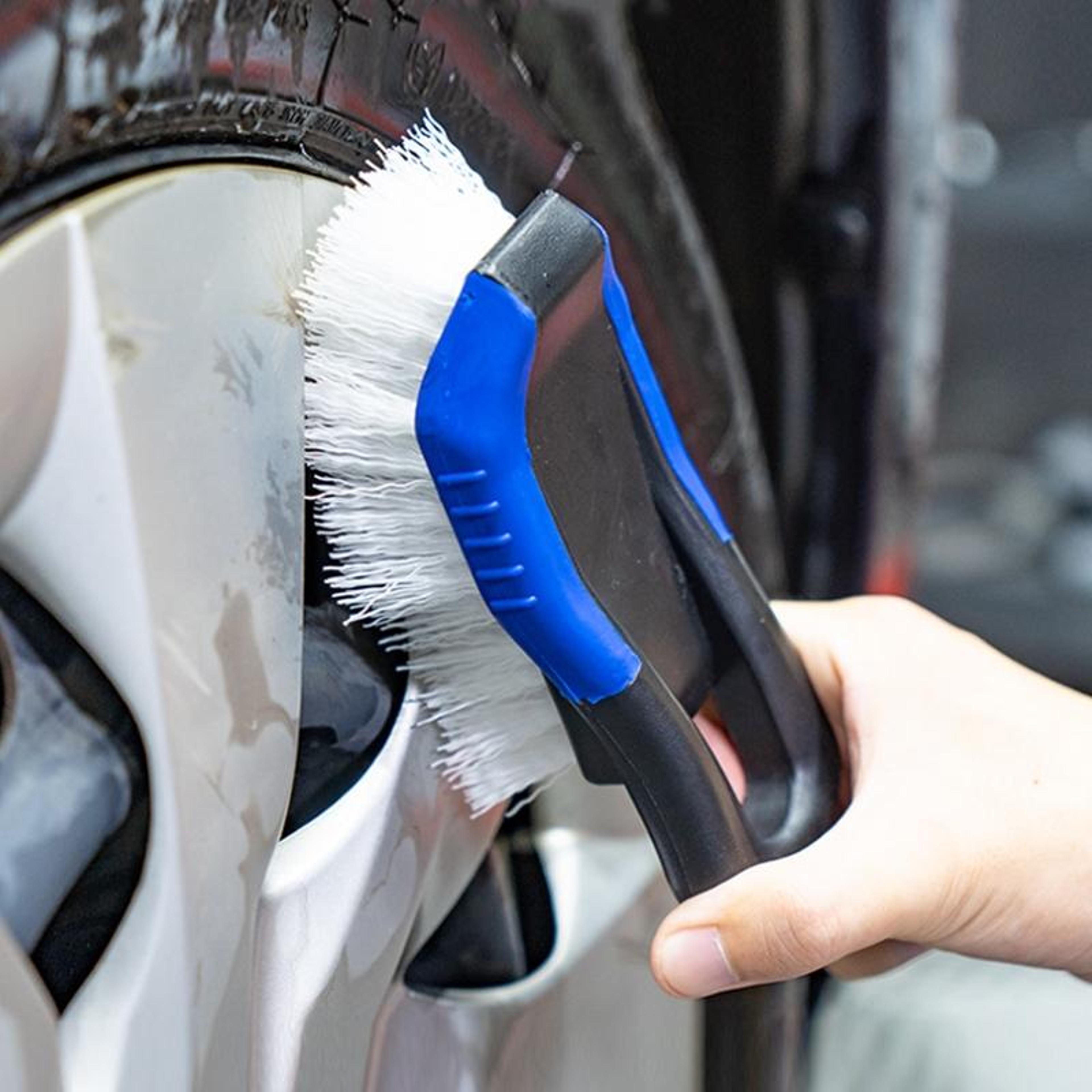 premium car tire brush and car cleaning brush for tires floor mats and interior detailing