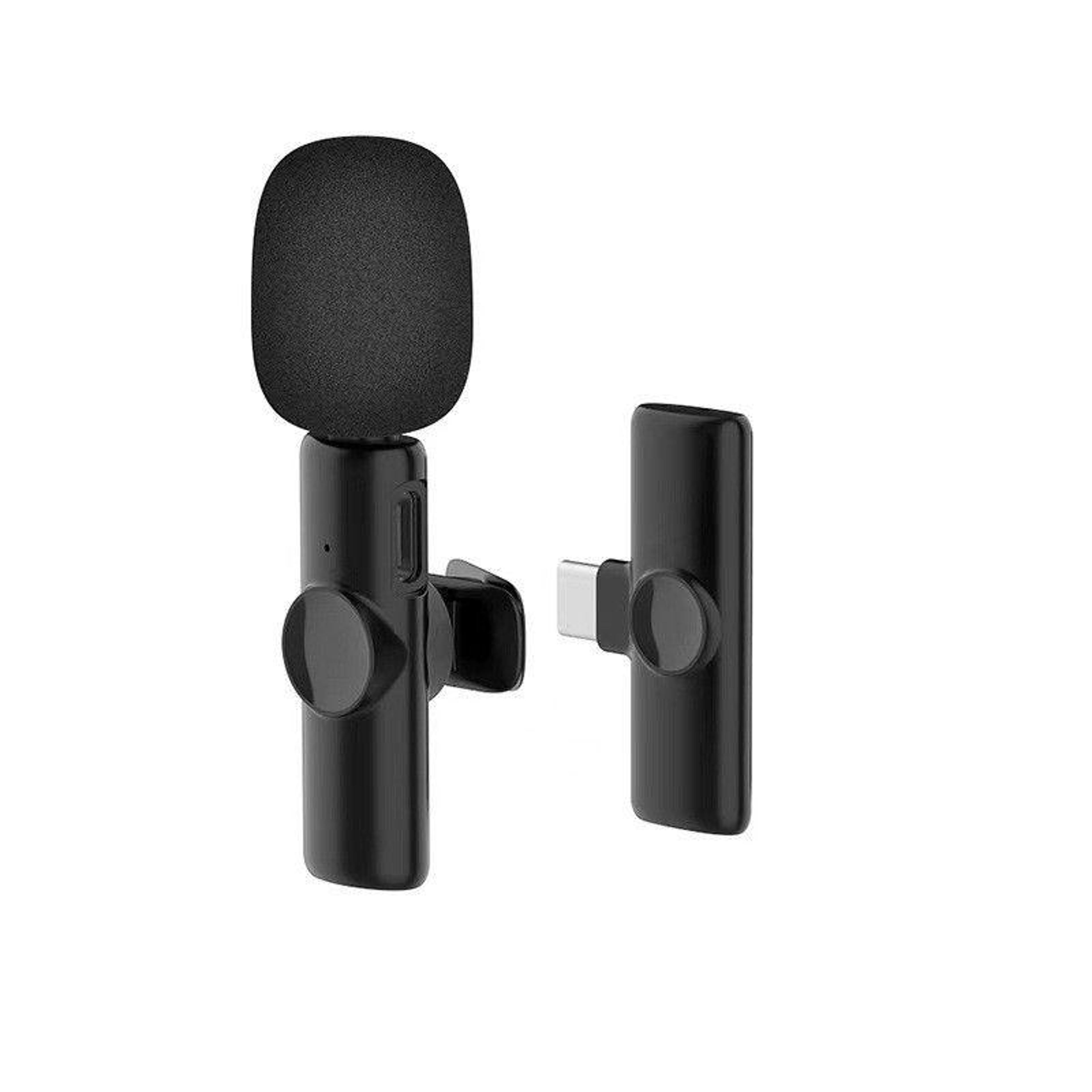wireless lavalier microphone usb-c clip on microphone for android phone computer