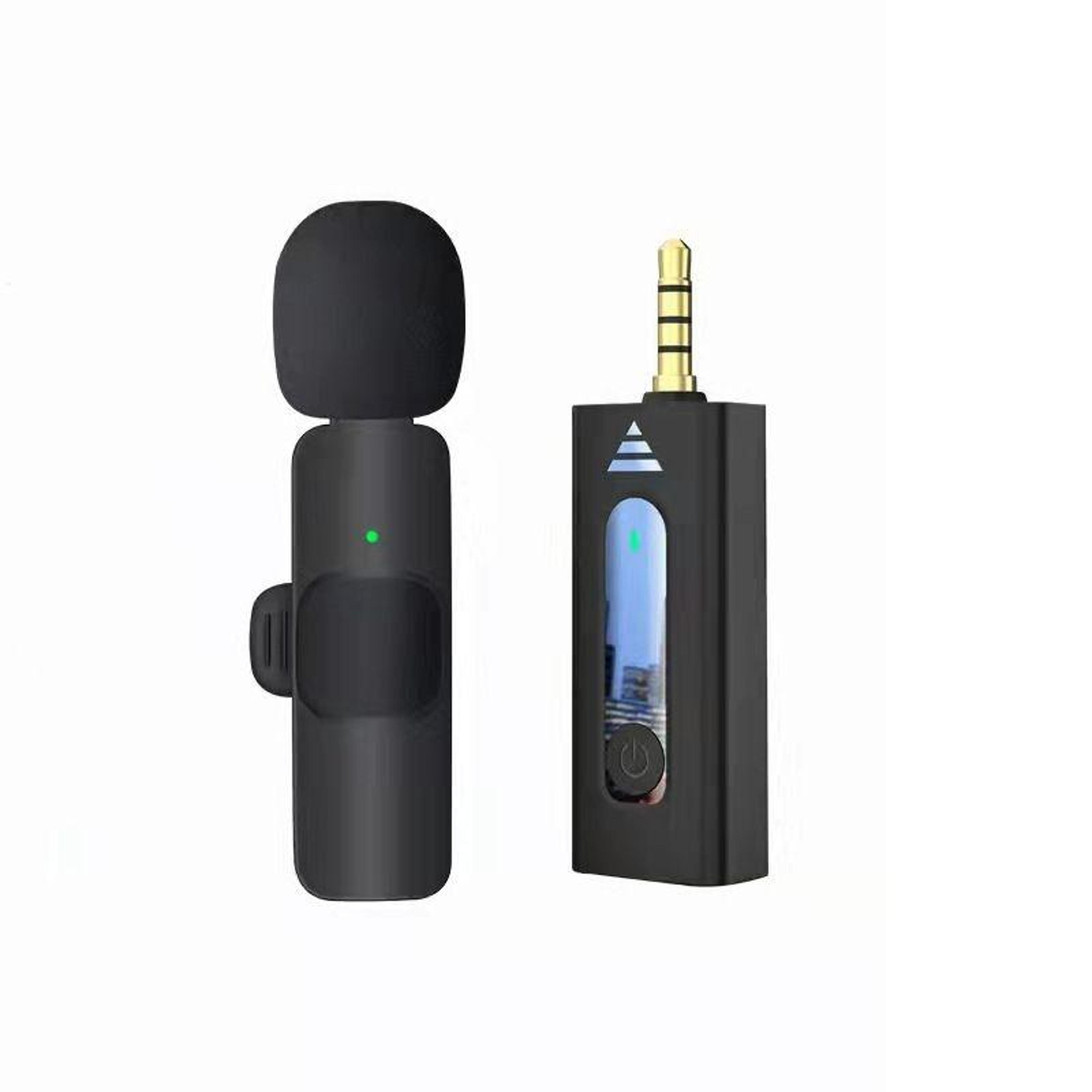 wireless lavalier microphone with ai noise reduction microphone for camera laptop and phone