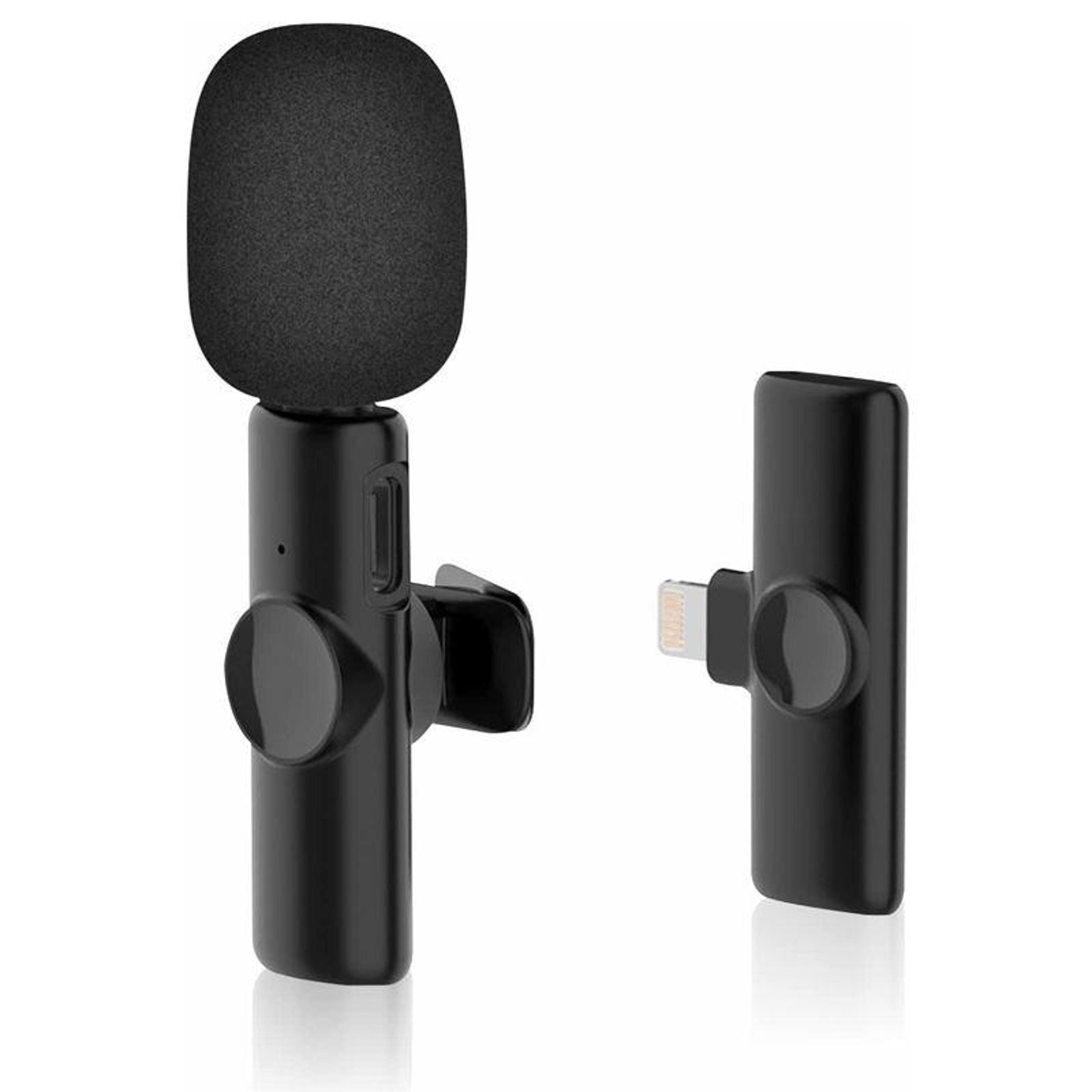 wireless lavalier microphone for iphone mini bluetooth clip on microphone with noise reduction and pin receiver