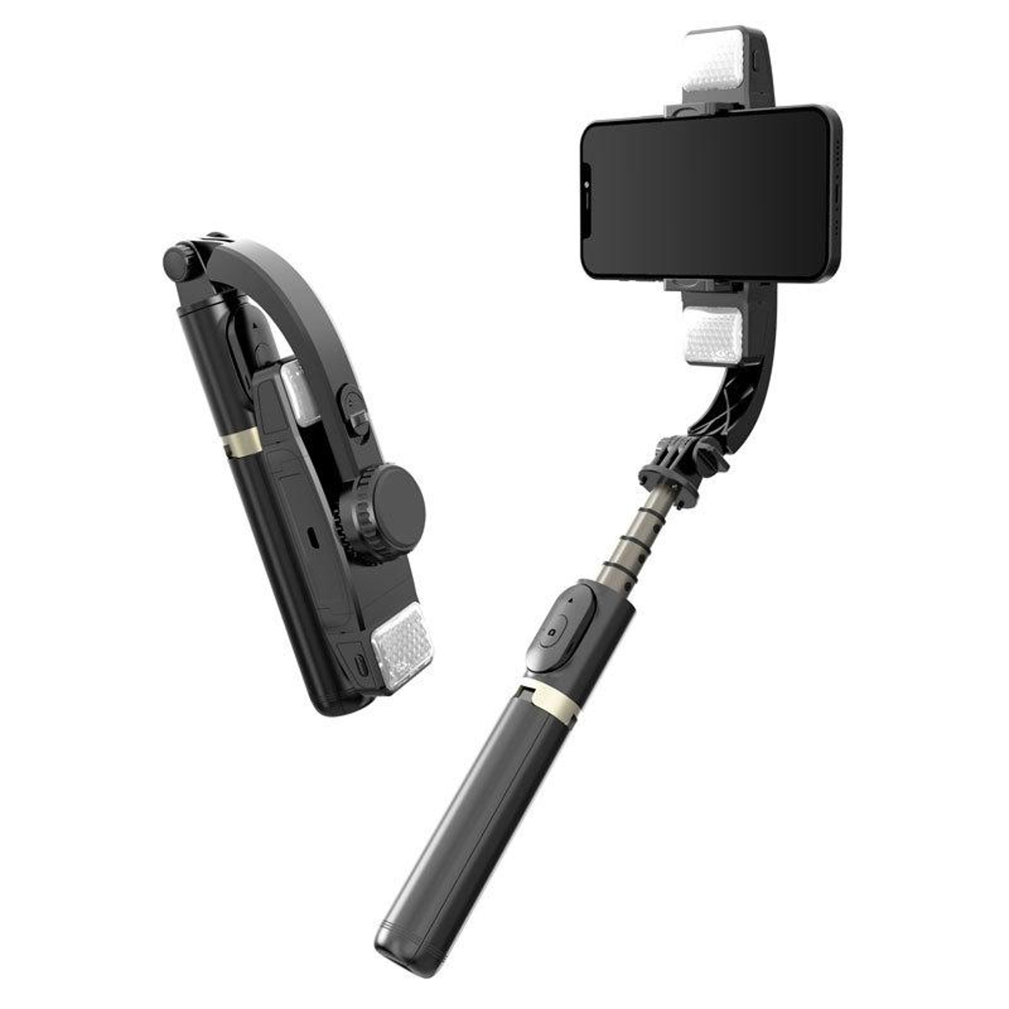 luetooth selfie stick tripod with dual led lights wireless remote and degree rotation