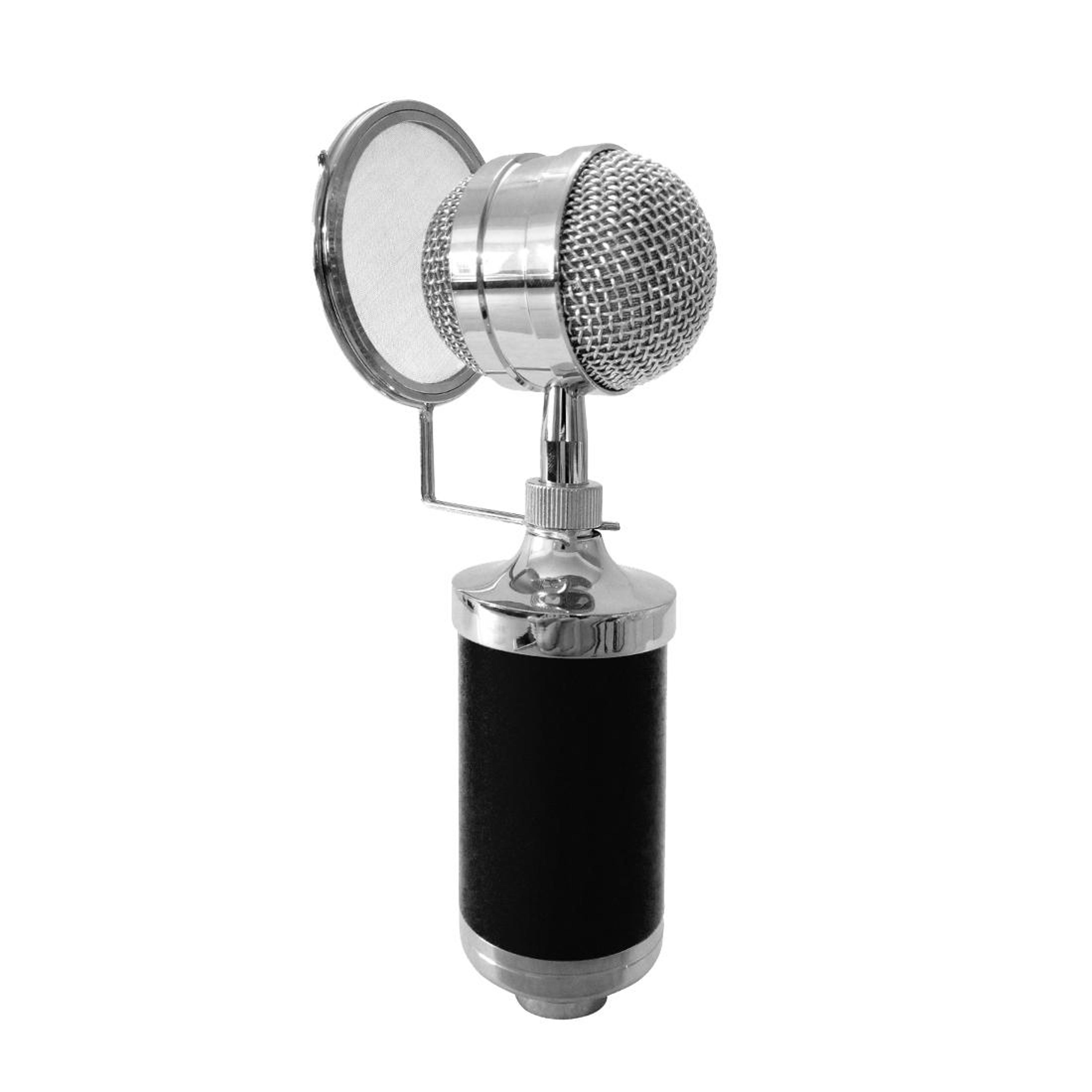 professional condenser microphone kit with shock mount pop filter and studio recording microphone for pc laptop