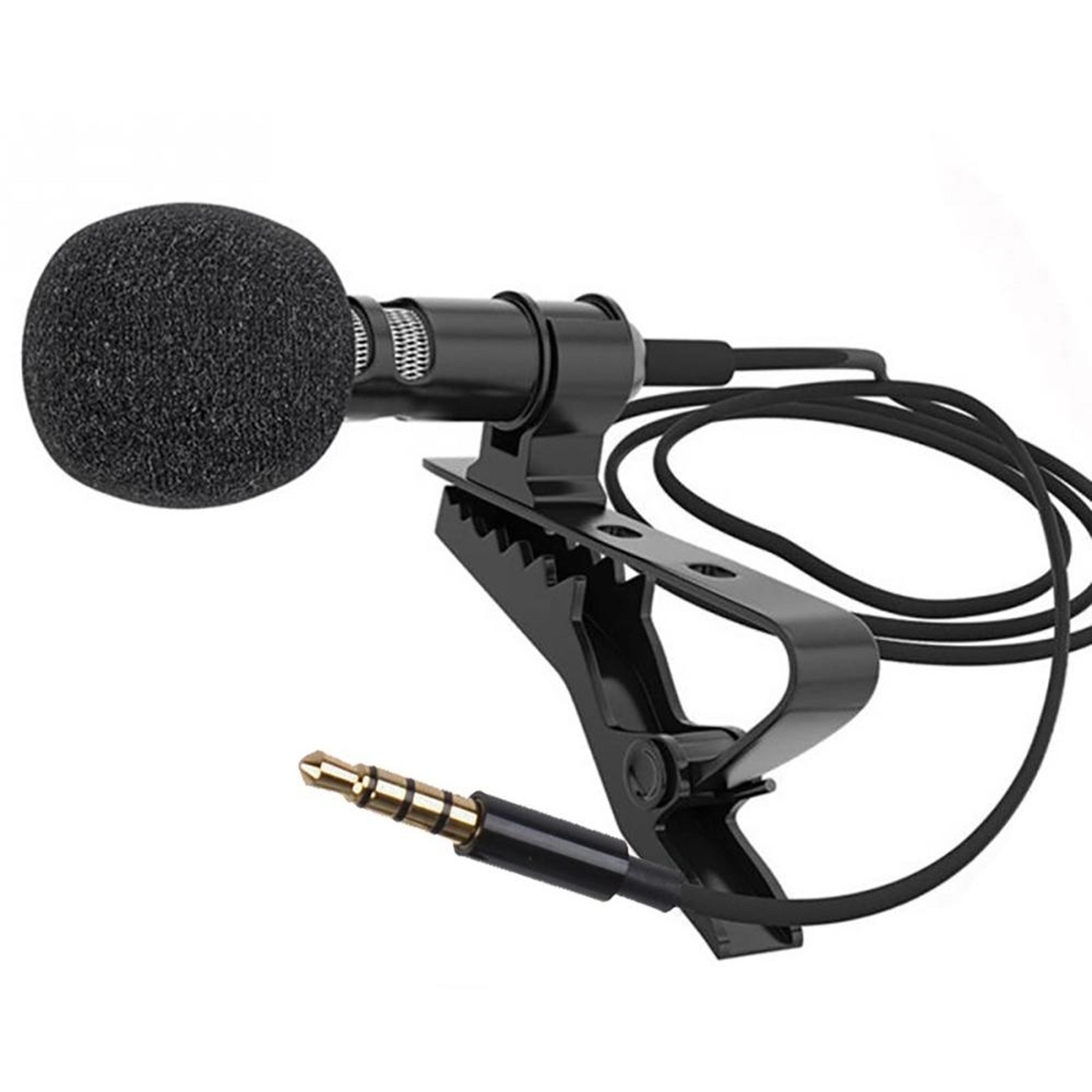 lavalier microphone clip-on mobile recording microphone for interviews & video calls