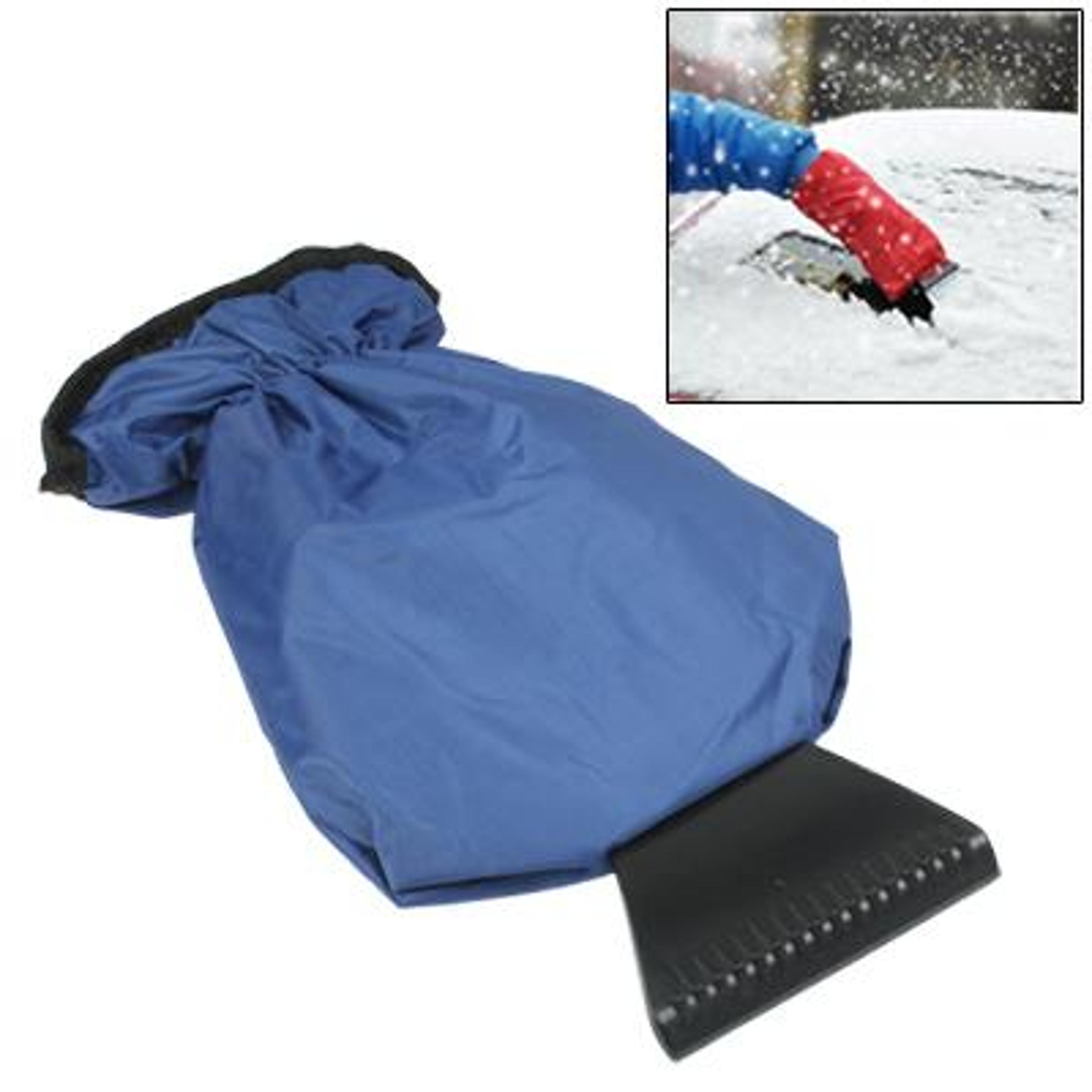 winter car ice scraper glove with protective sleeve frost and snow removal tool