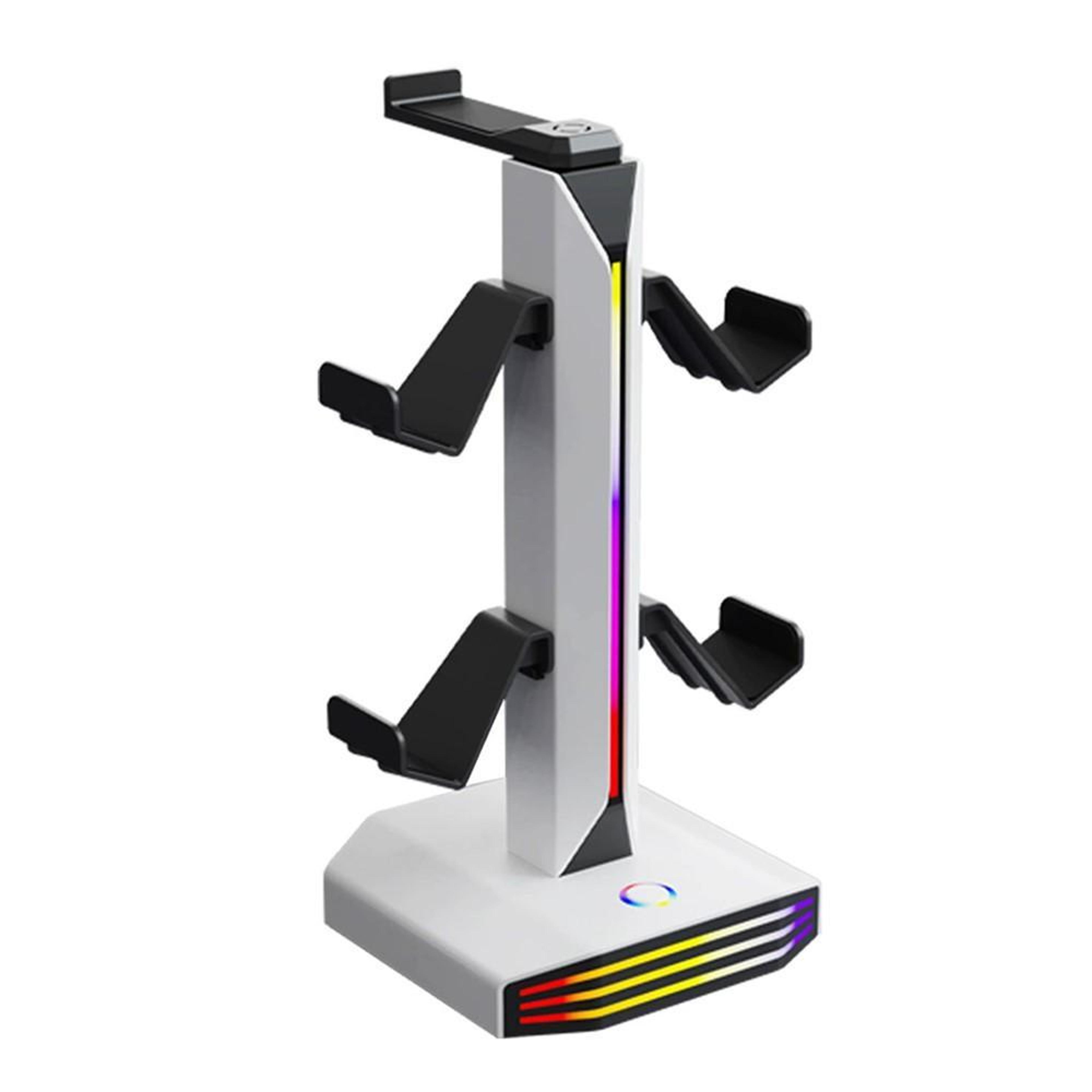 gaming headphone stand with usb charging and controller holder