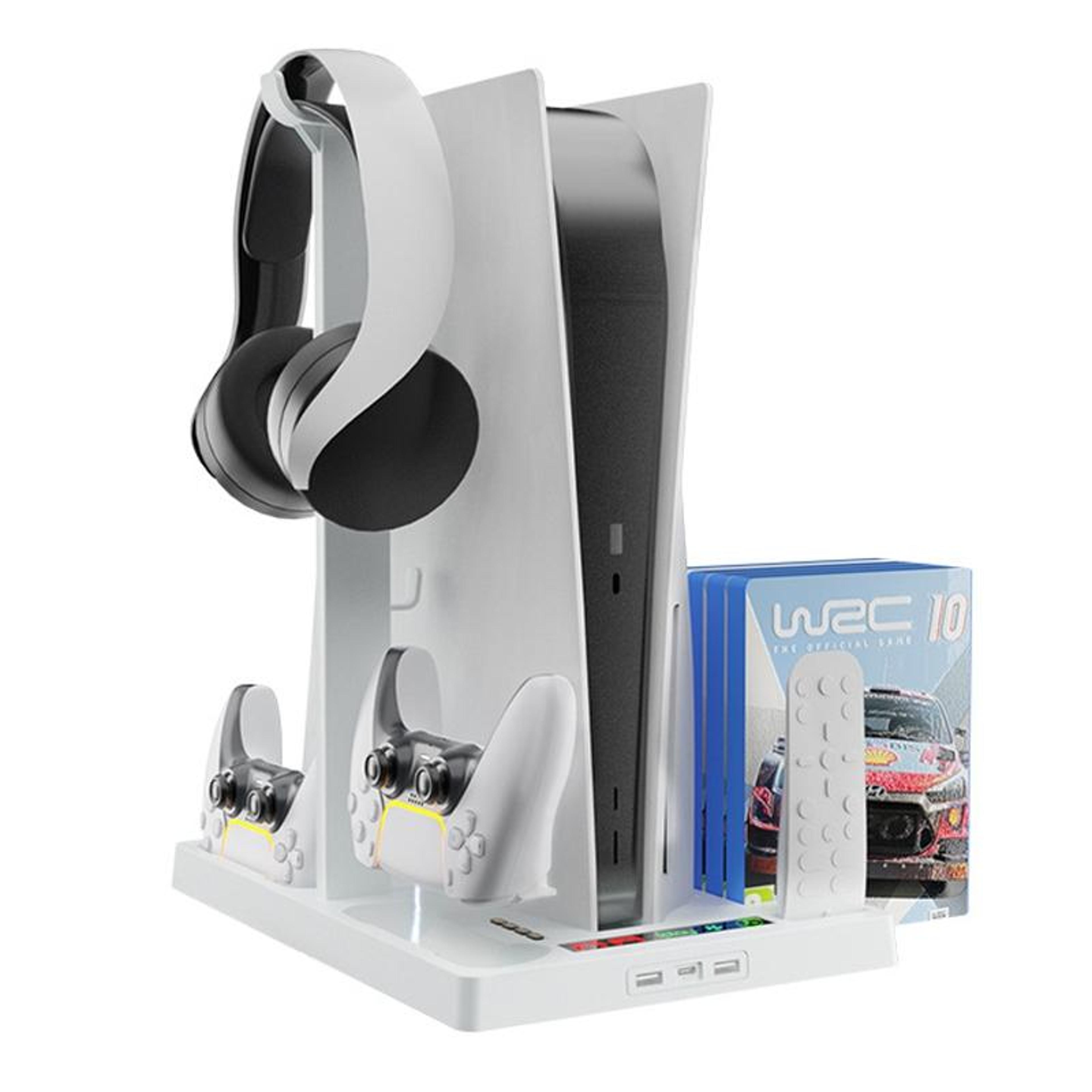 cooling handle charging base with disc storage rack and controller charger