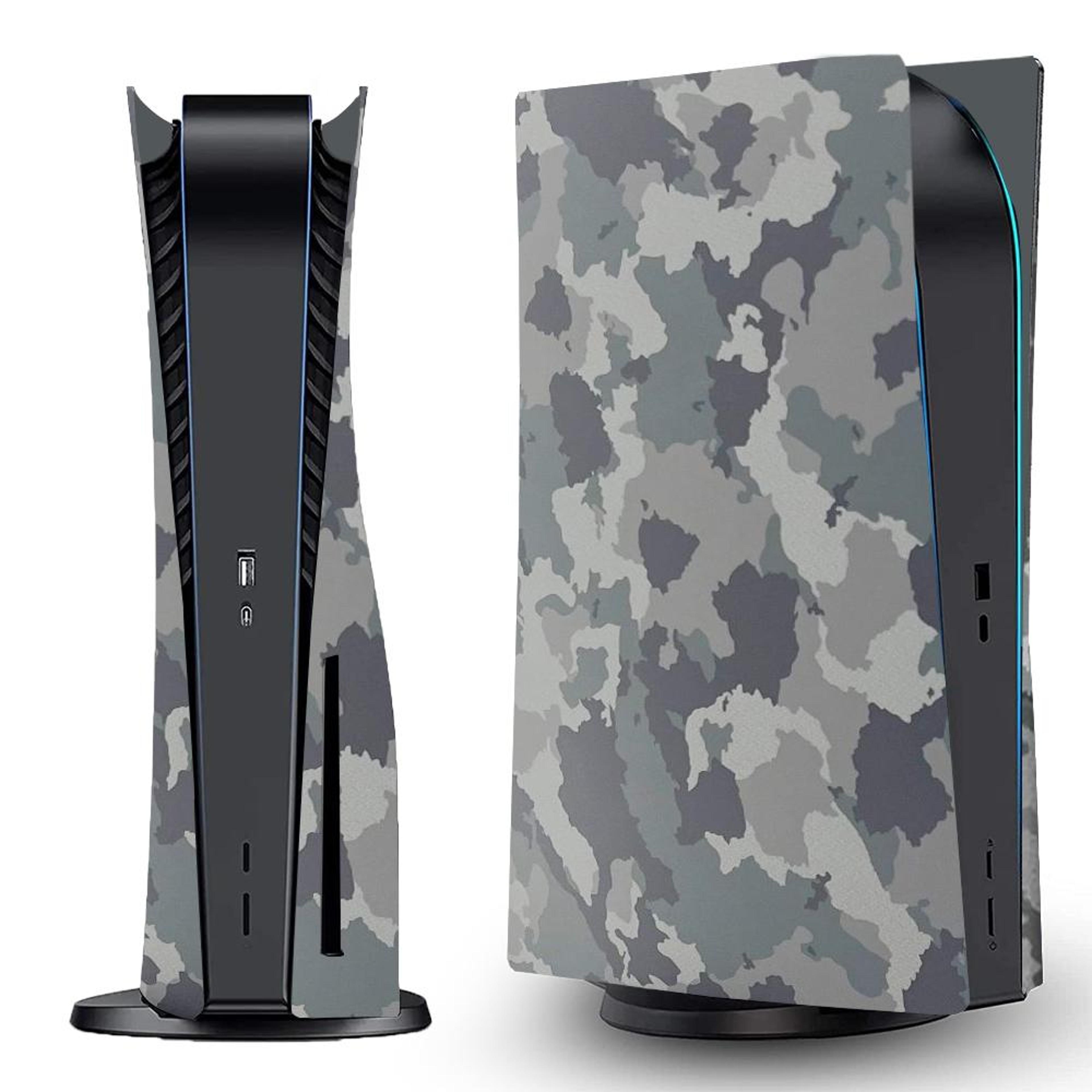 camouflage ps5 protective cover for cd version console with stylish full shell design