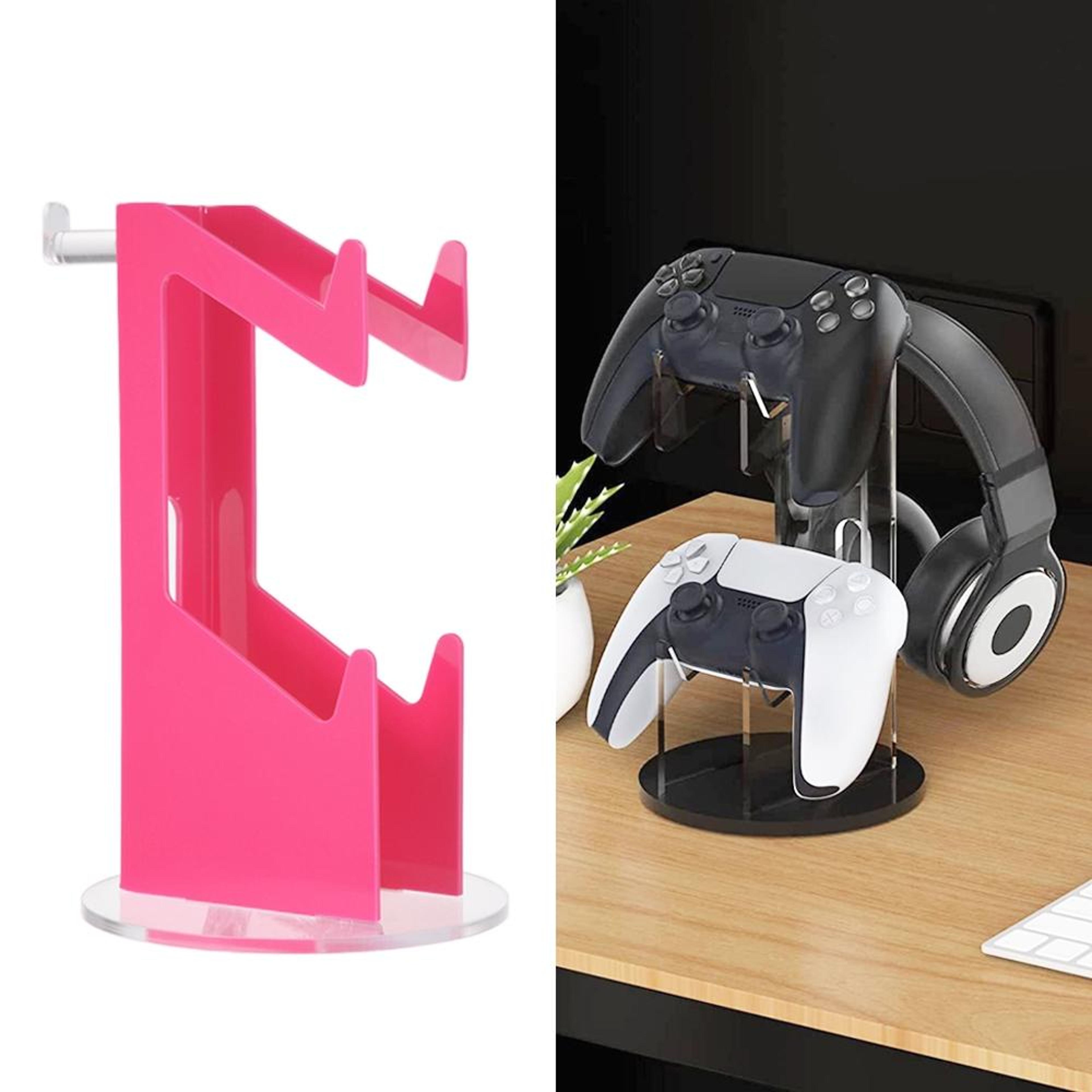 gaming desk organizer headphone stand gamepad display holder