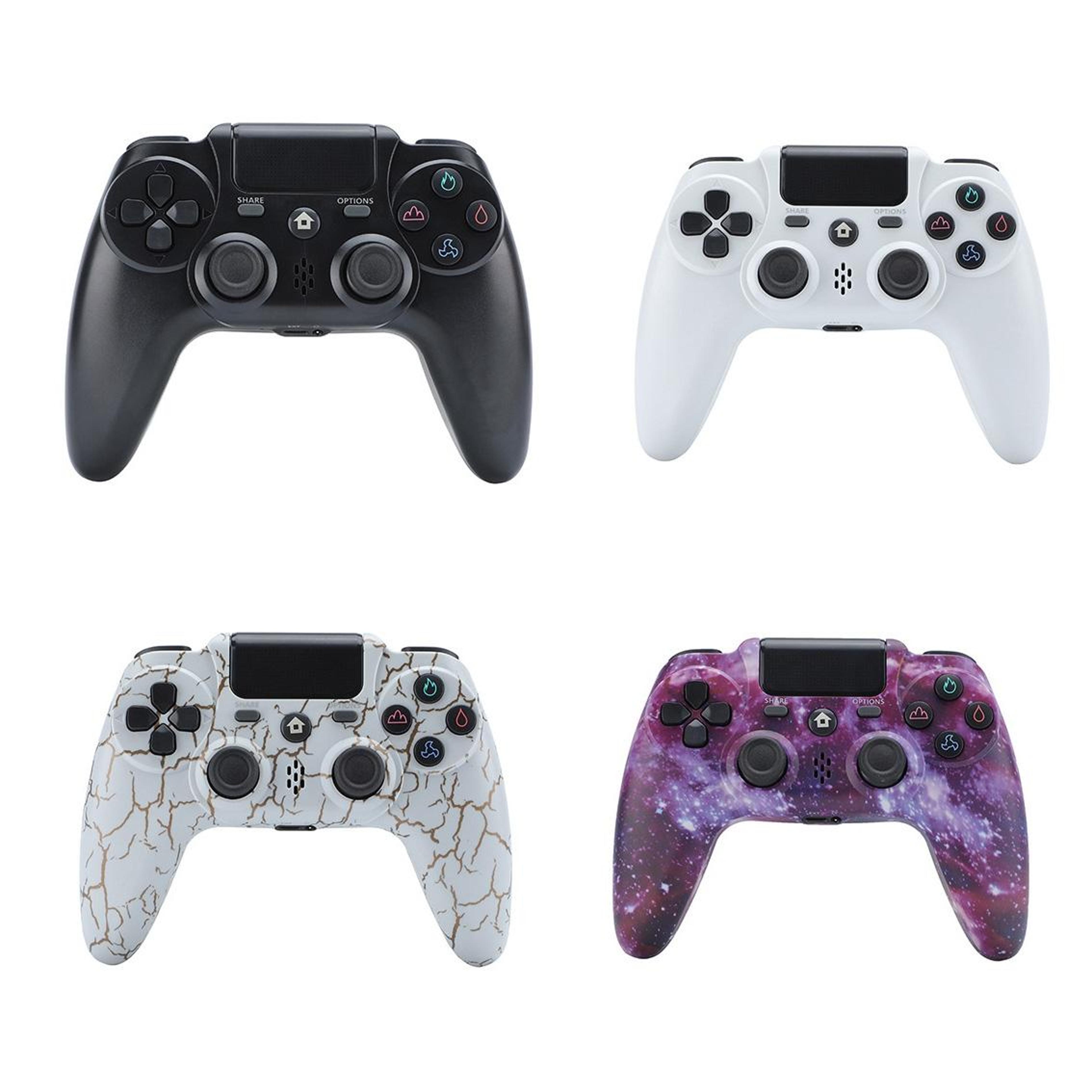 zr486 wireless ps4 controller with dual vibration motion control and ergonomic gamepad