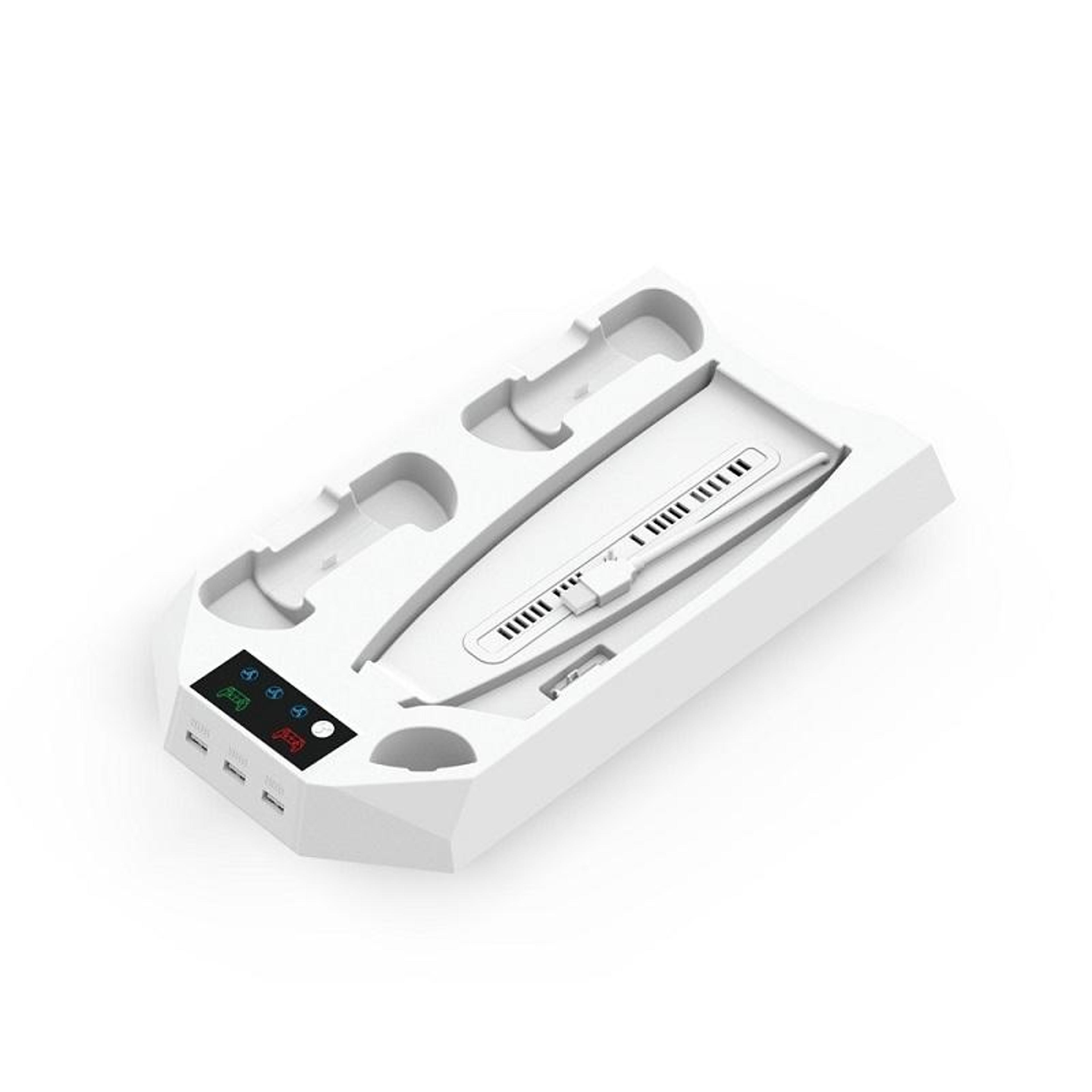 ps5 cooling stand with dual controller charging dock and 3 speed cooling fan for ps5 digital and disc edition