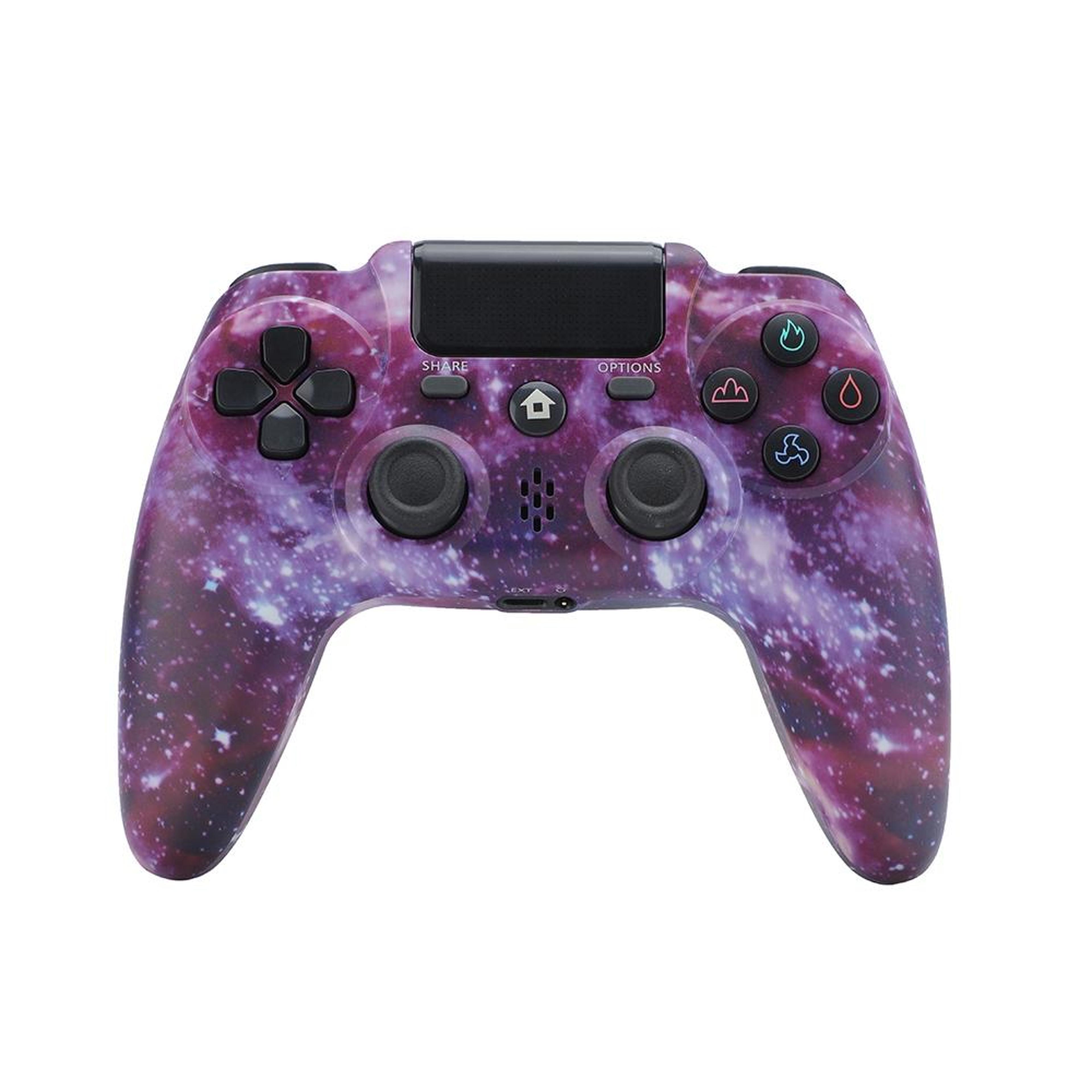 wireless ps4 controller bluetooth game controller purple starry sky